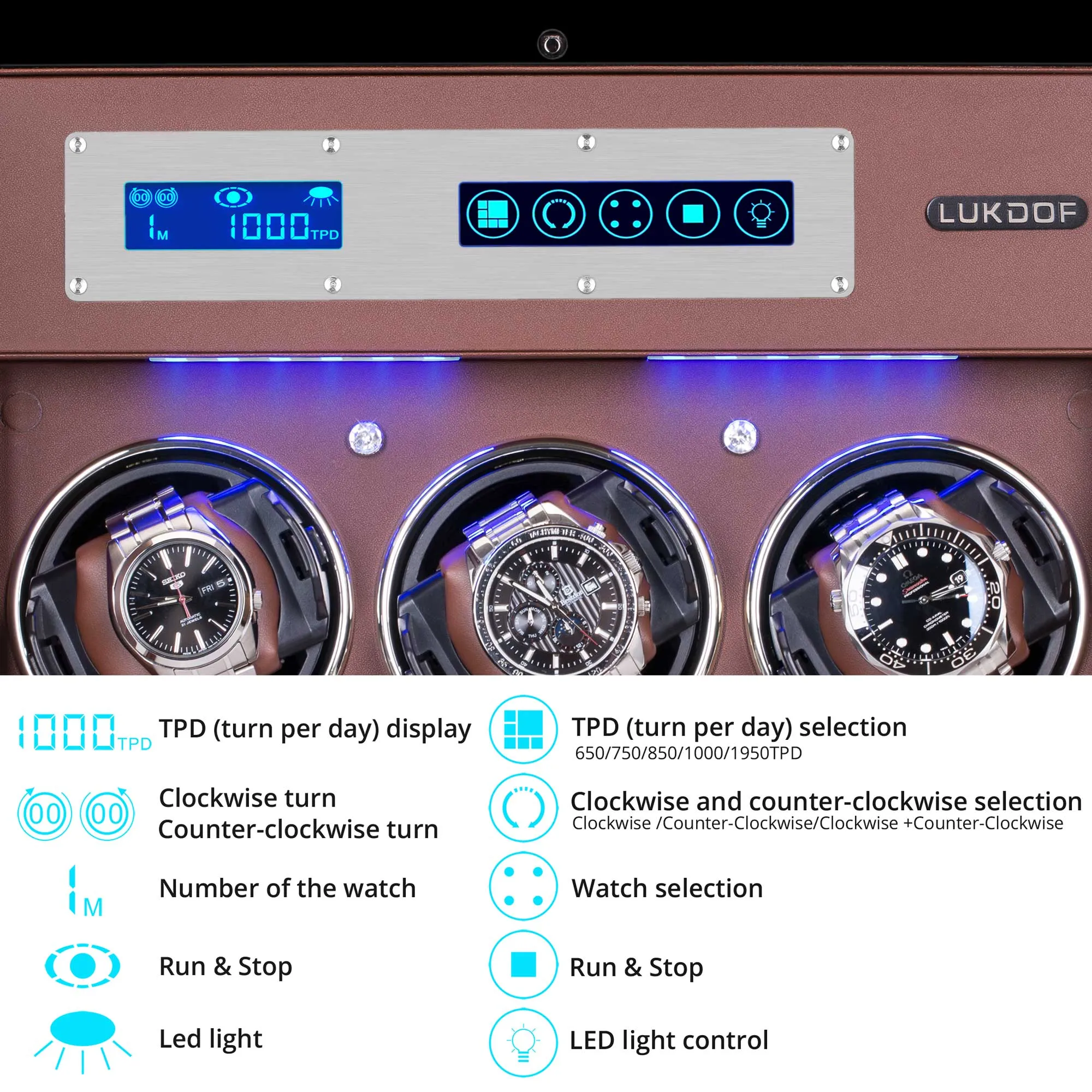 [ NEW ARRIVALS ] 6 4 Walnut Wood Automatic Quad Watch Winder
