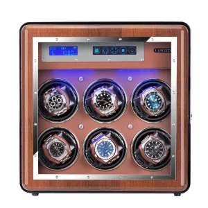 [ NEW ARRIVALS ] 6 4 Walnut Wood Automatic Quad Watch Winder