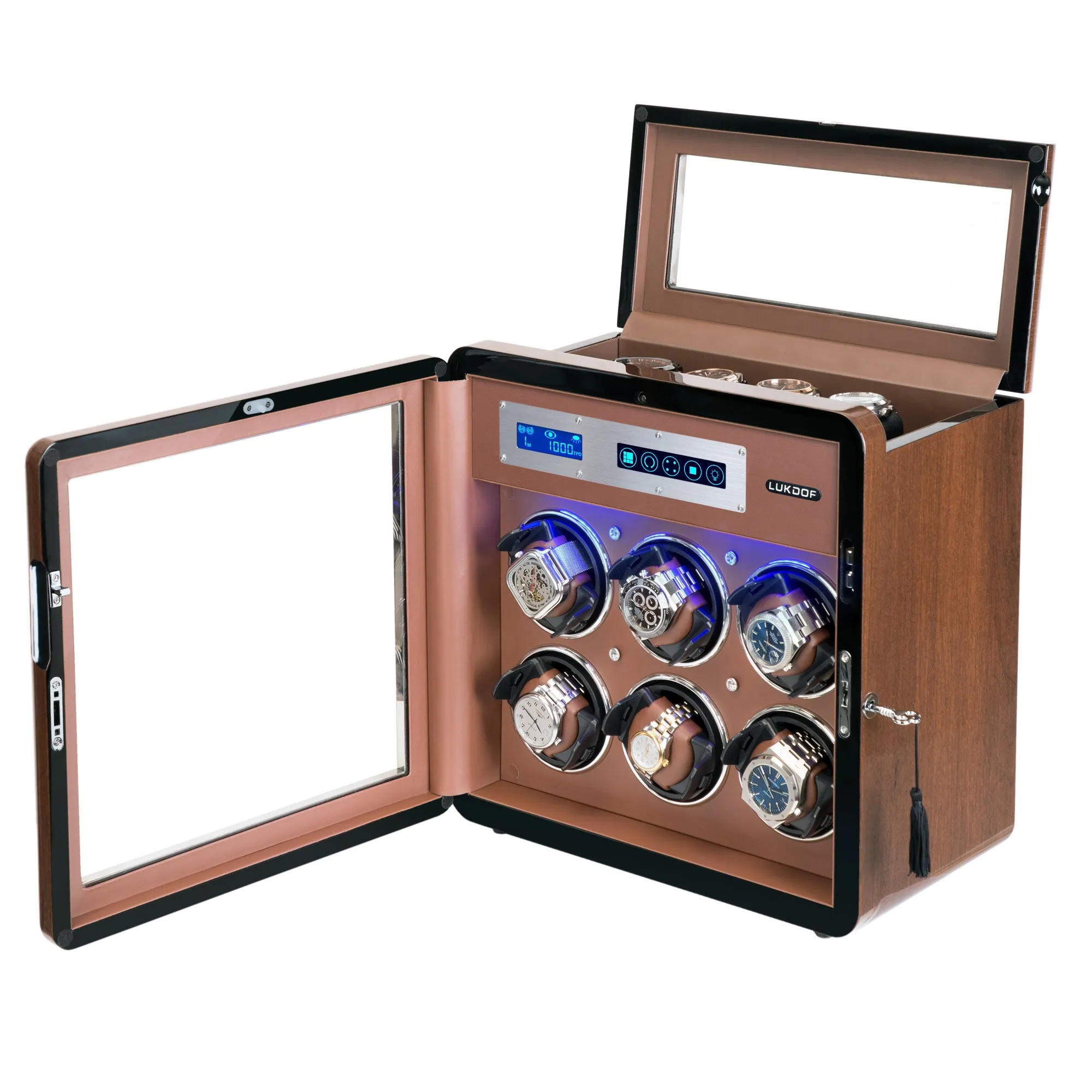 [ NEW ARRIVALS ] 6 4 Walnut Wood Automatic Quad Watch Winder