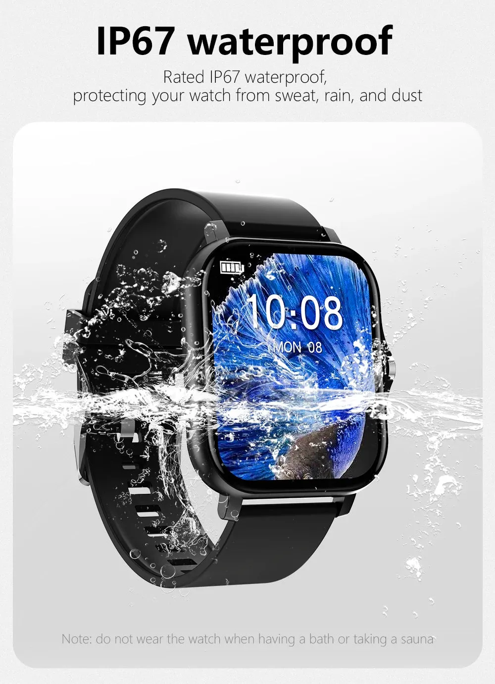 1.83 Inch Sports Smart Watch Fitness Clock Health Monitor Waterproof Smartwatch Wireless Call for Men Women IOS Xiaomi 2024
