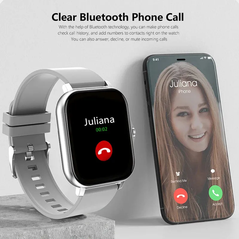 1.83 Inch Sports Smart Watch Fitness Clock Health Monitor Waterproof Smartwatch Wireless Call for Men Women IOS Xiaomi 2024