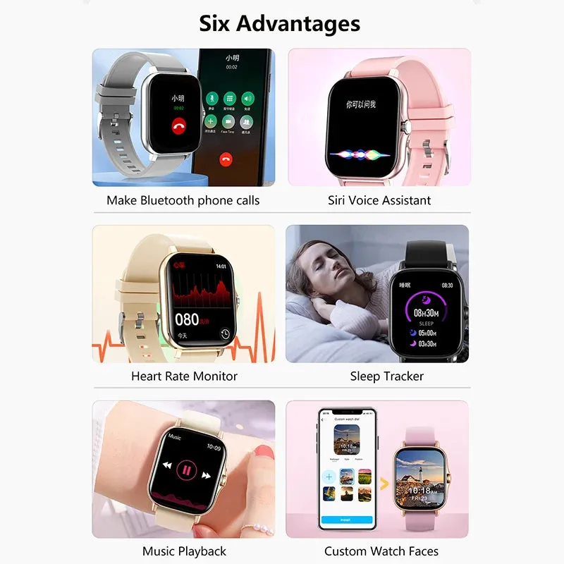 1.83 Inch Sports Smart Watch Fitness Clock Health Monitor Waterproof Smartwatch Wireless Call for Men Women IOS Xiaomi 2024