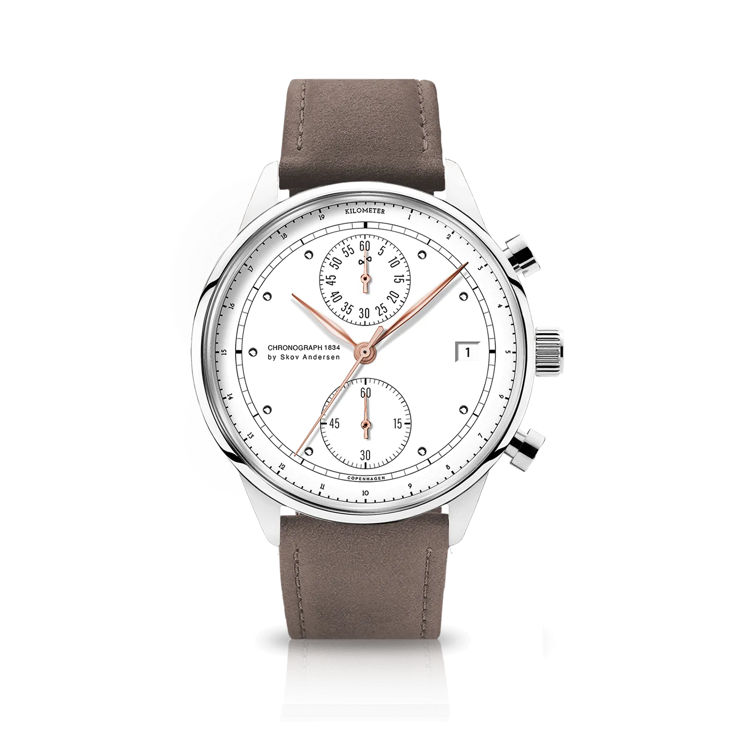 1834 Chronograph, Steel / White