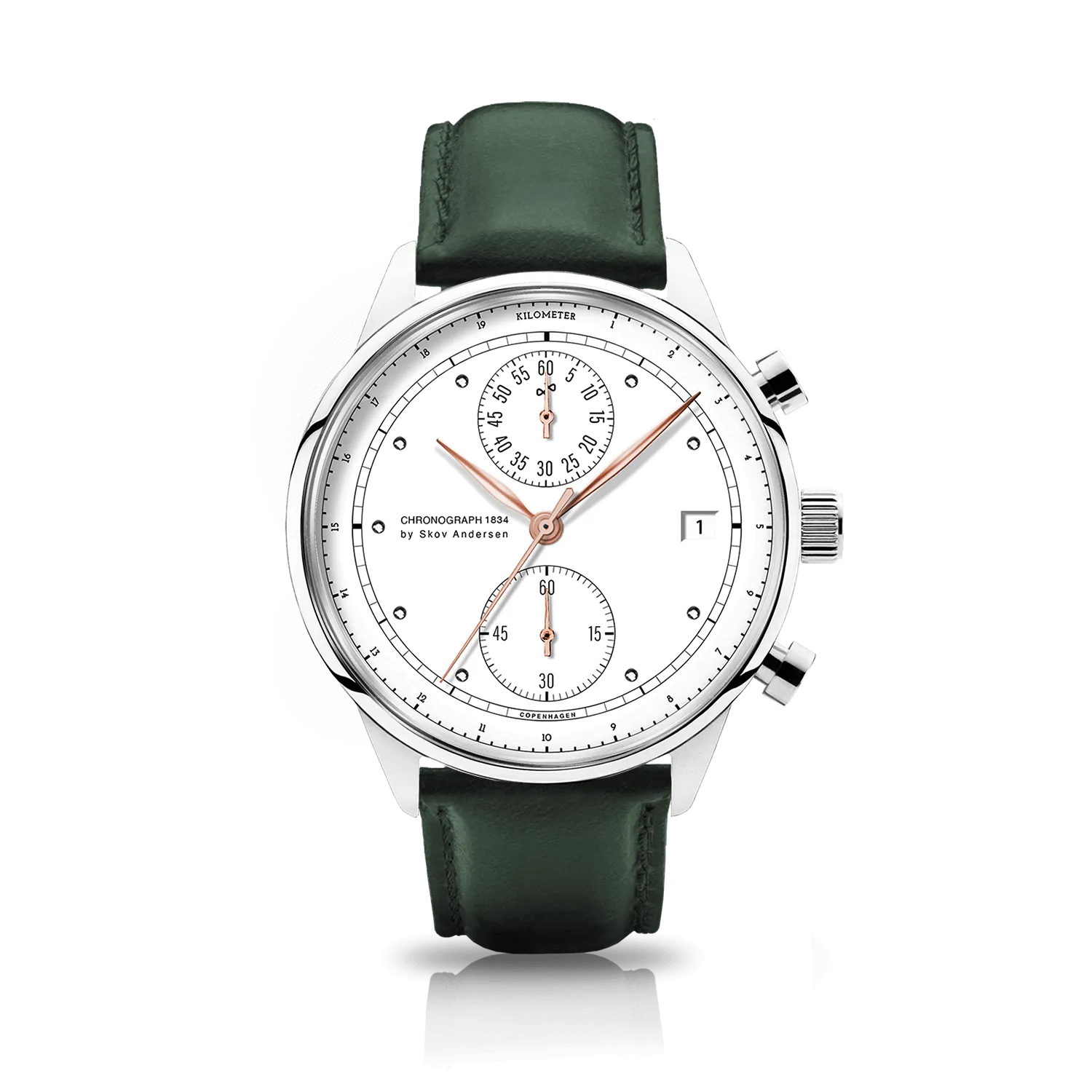 1834 Chronograph, Steel / White