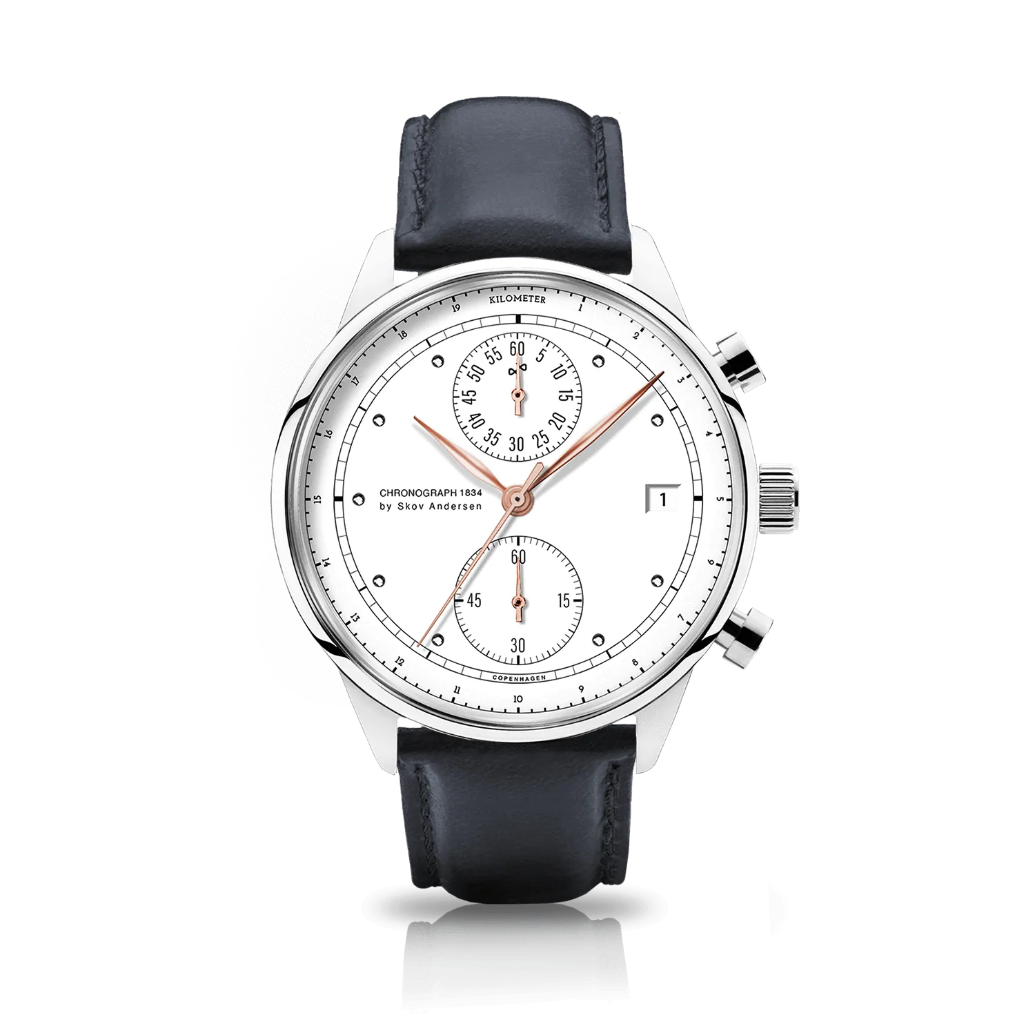 1834 Chronograph, Steel / White