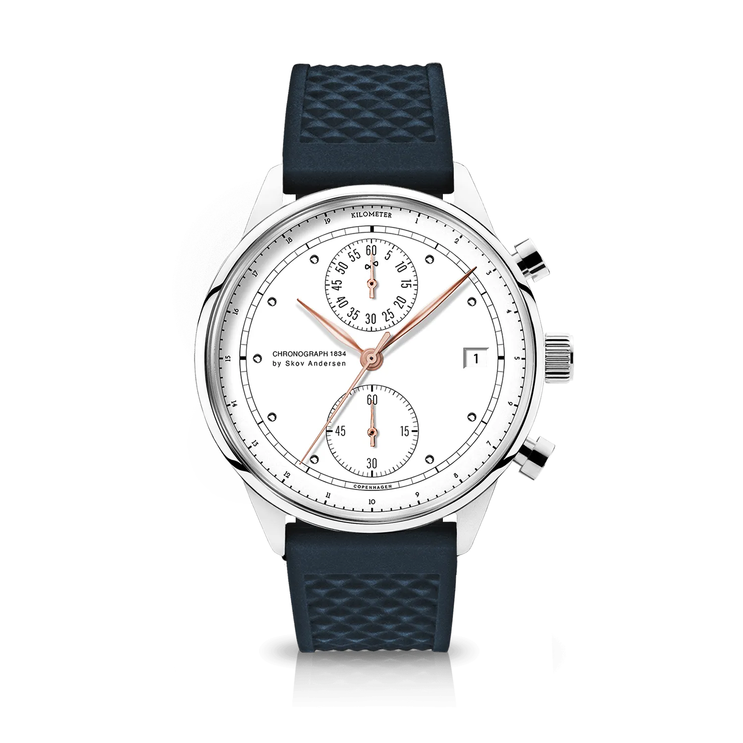 1834 Chronograph, Steel / White