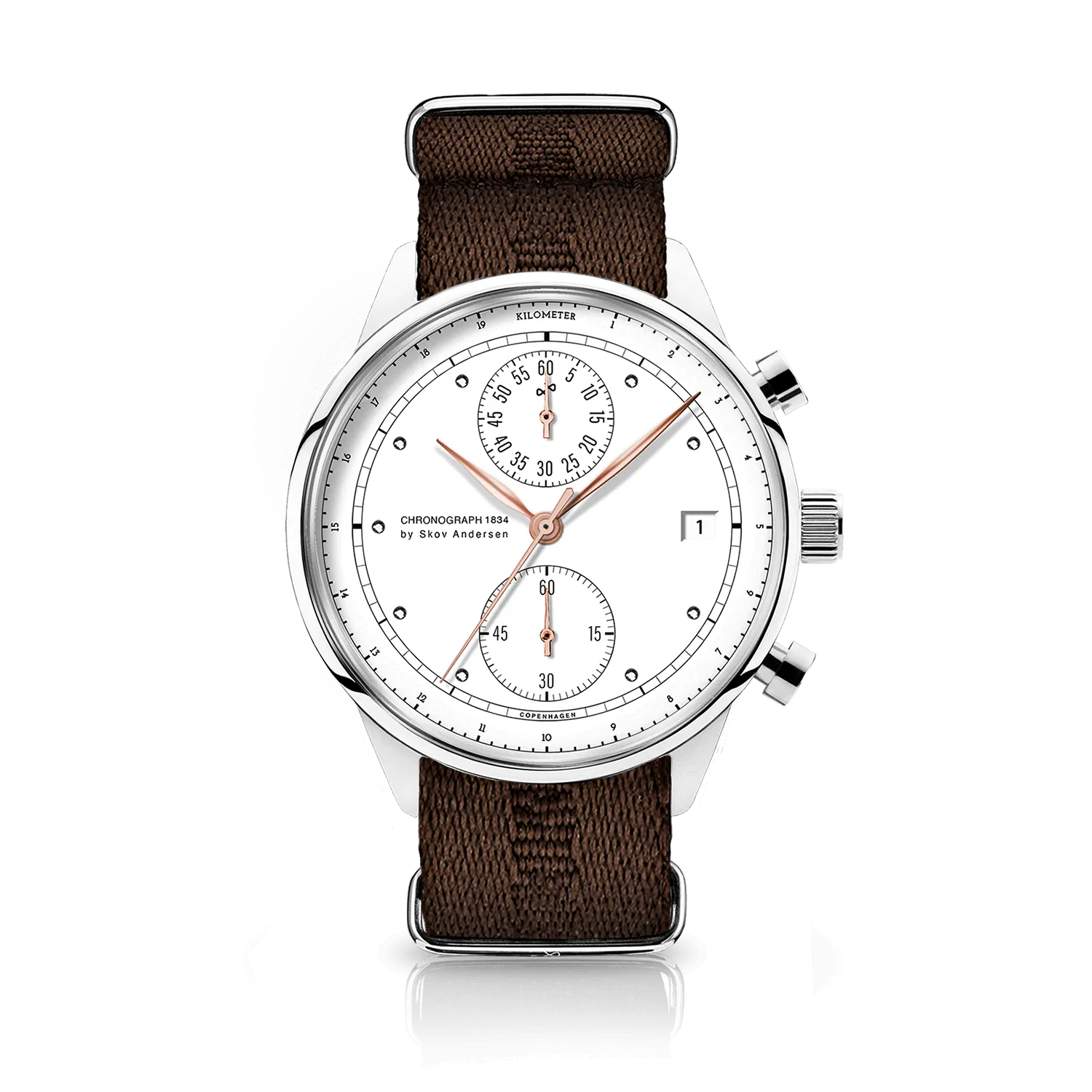 1834 Chronograph, Steel / White