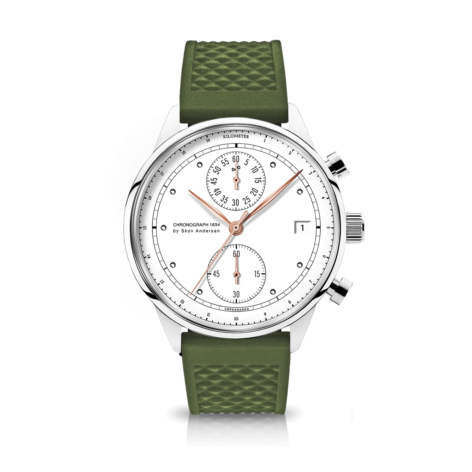 1834 Chronograph, Steel / White