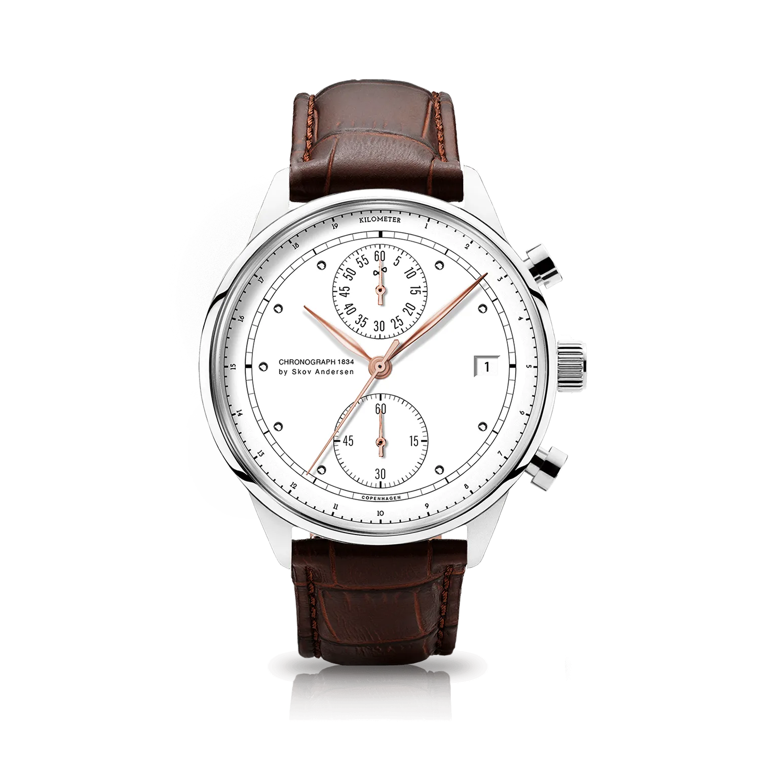 1834 Chronograph, Steel / White