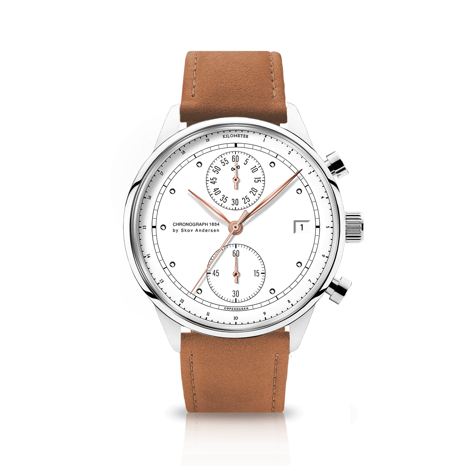 1834 Chronograph, Steel / White