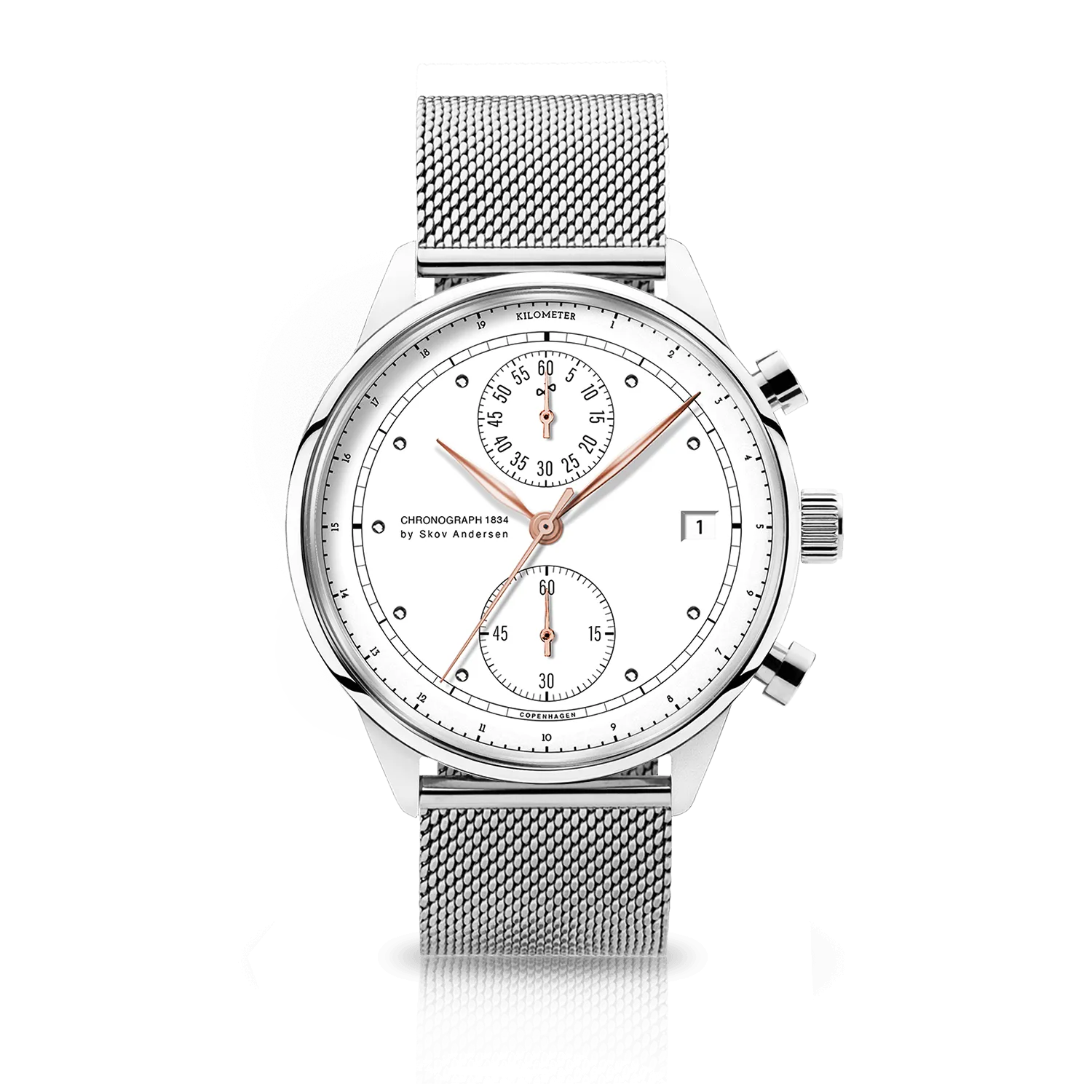 1834 Chronograph, Steel / White
