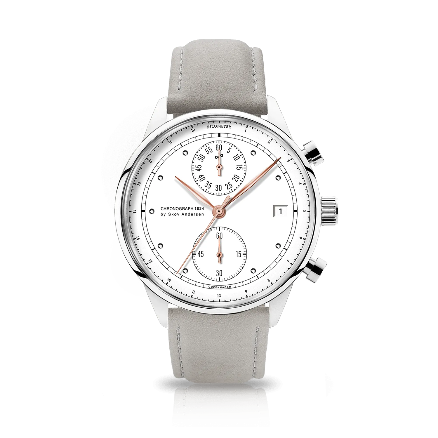 1834 Chronograph, Steel / White