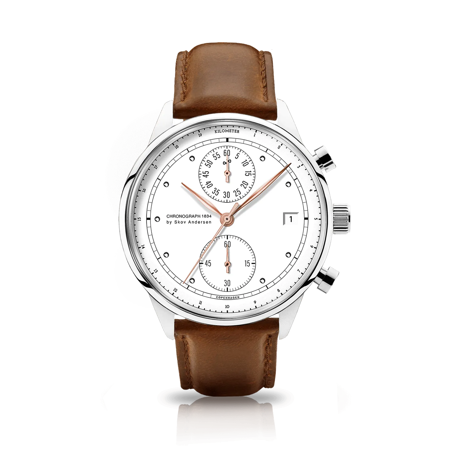 1834 Chronograph, Steel / White