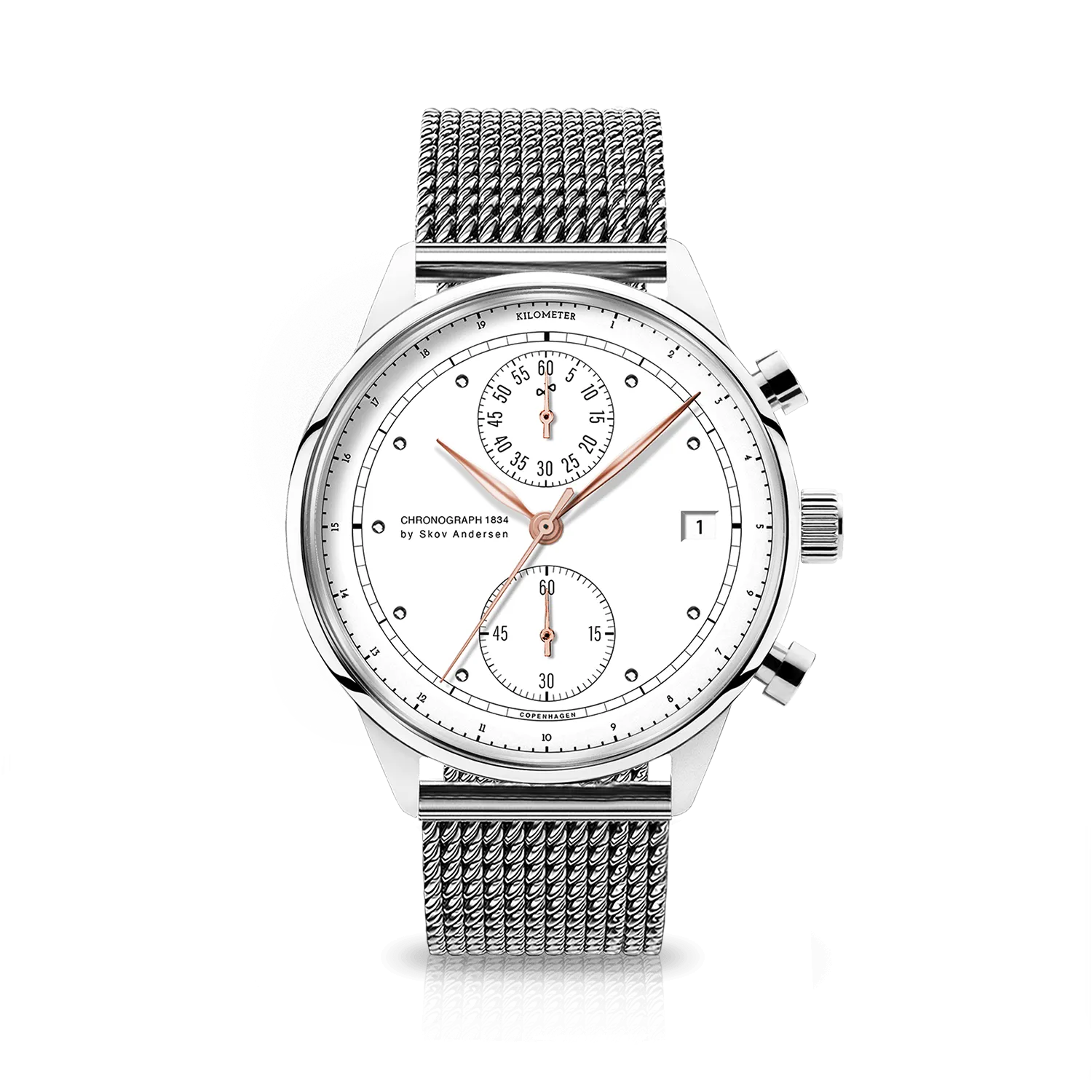 1834 Chronograph, Steel / White