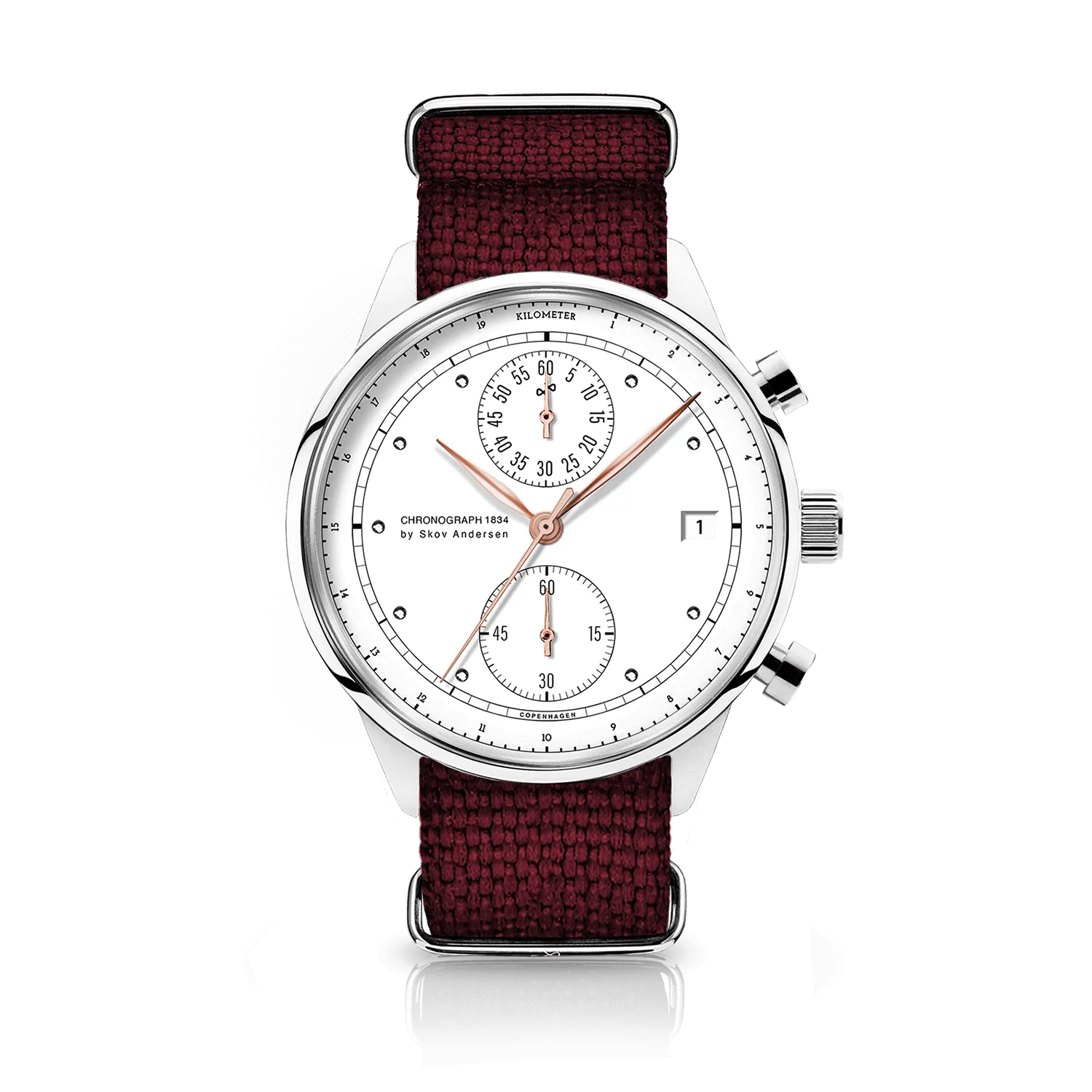 1834 Chronograph, Steel / White