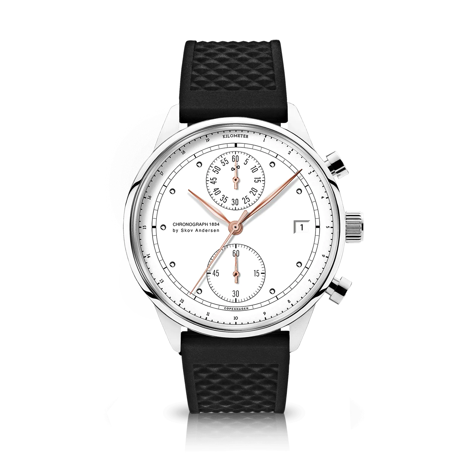 1834 Chronograph, Steel / White