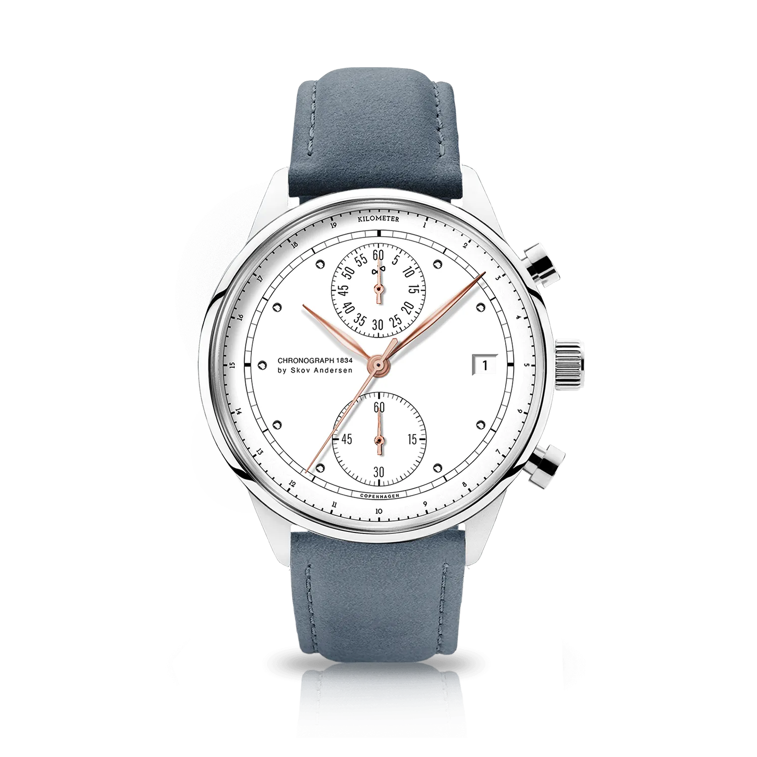 1834 Chronograph, Steel / White