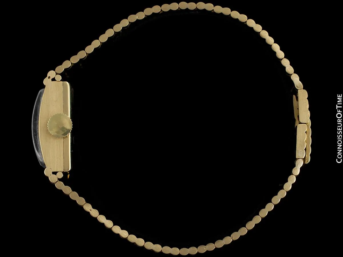 1960's Cartier by Girard Perregaux Vintage Ladies Watch with Bamboo Style Bracelet - 18K Gold