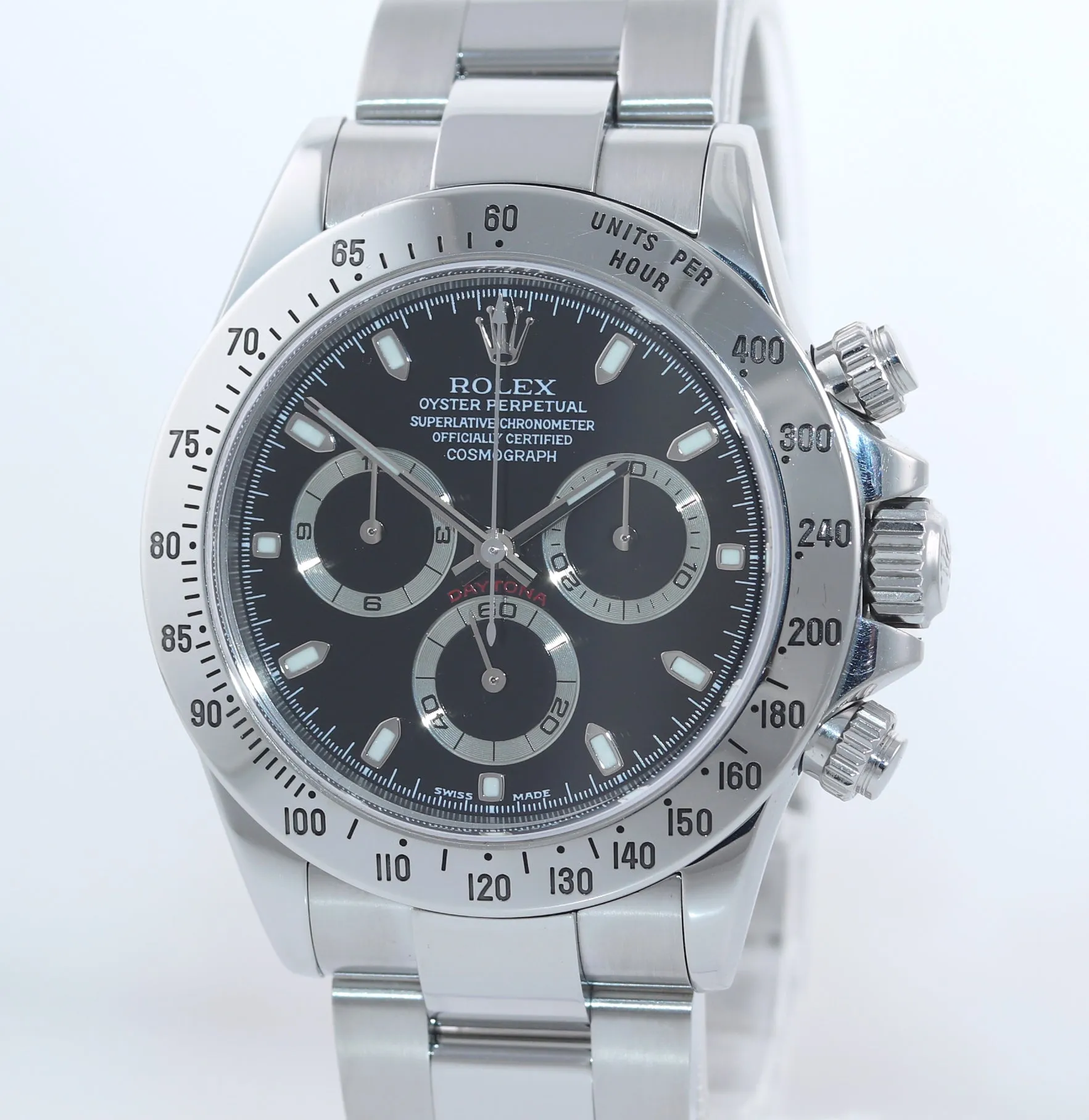 2003 MINT Rolex Daytona 116520 Black Dial Steel Chronograph 40mm Watch Box