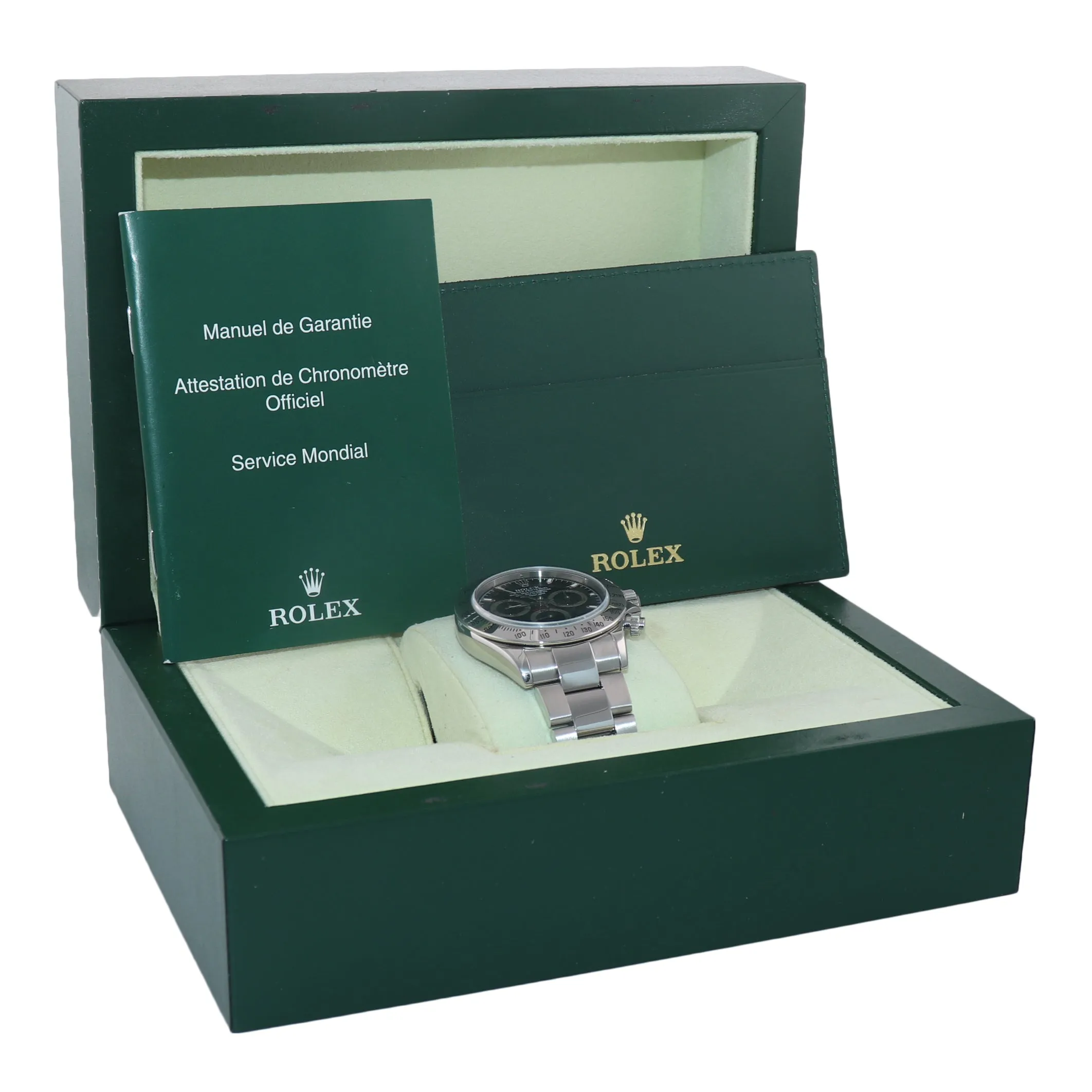 2003 MINT Rolex Daytona 116520 Black Dial Steel Chronograph 40mm Watch Box