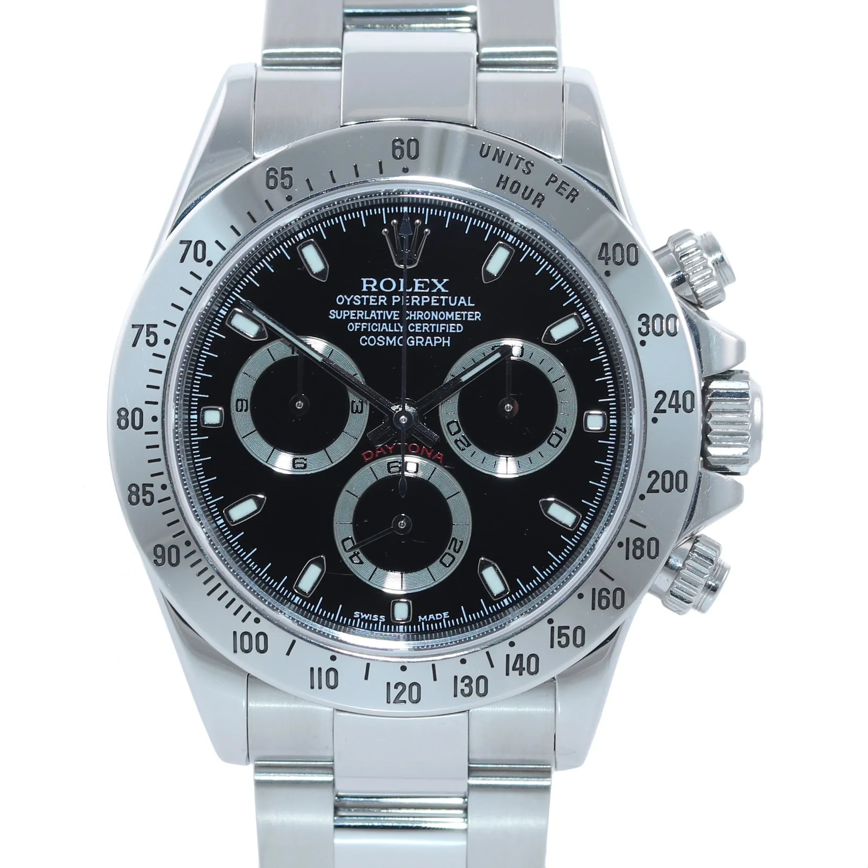 2003 MINT Rolex Daytona 116520 Black Dial Steel Chronograph 40mm Watch Box