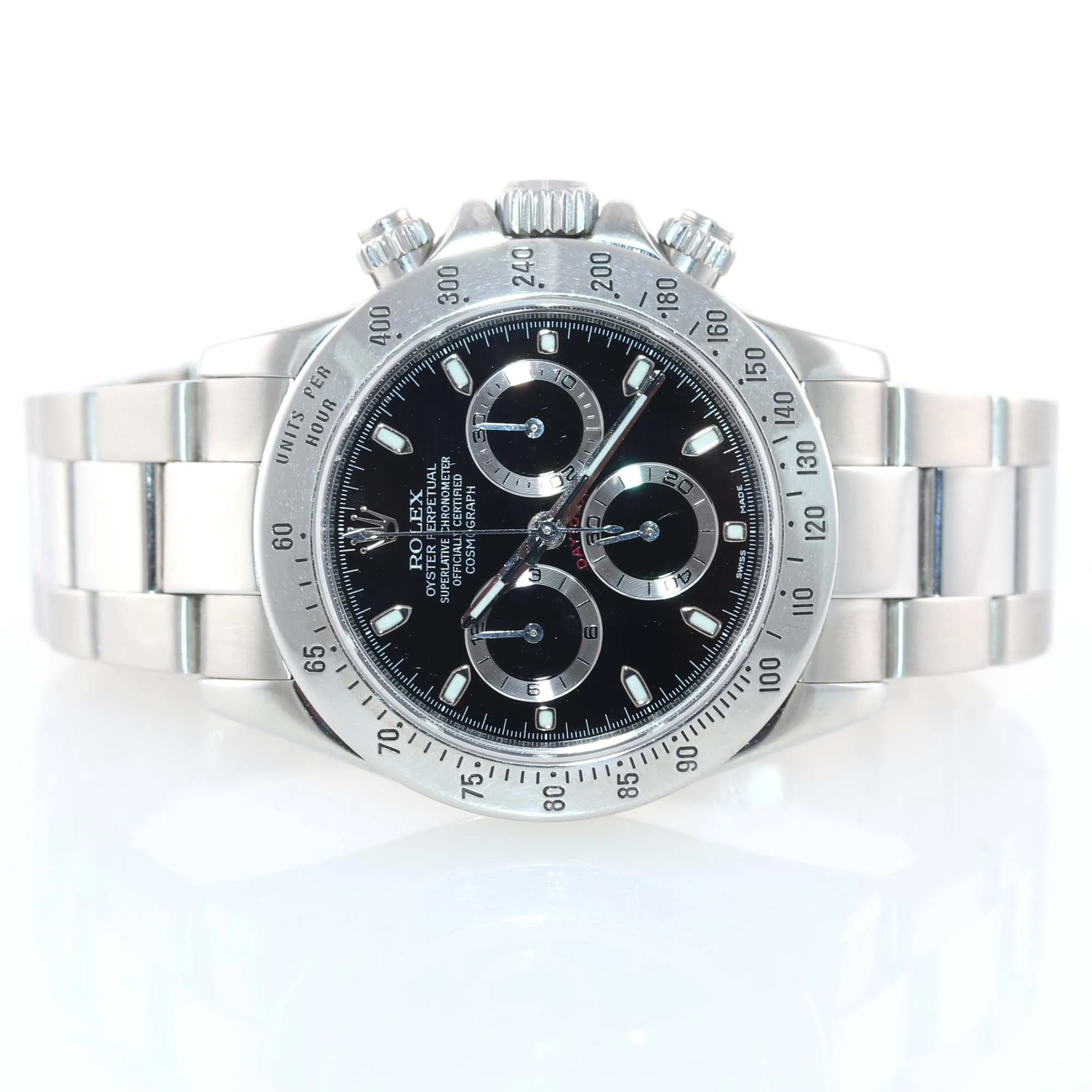 2009 MINT Rolex Daytona Cosmograph 116520 Black Steel Engraved Rehaut Watch Box