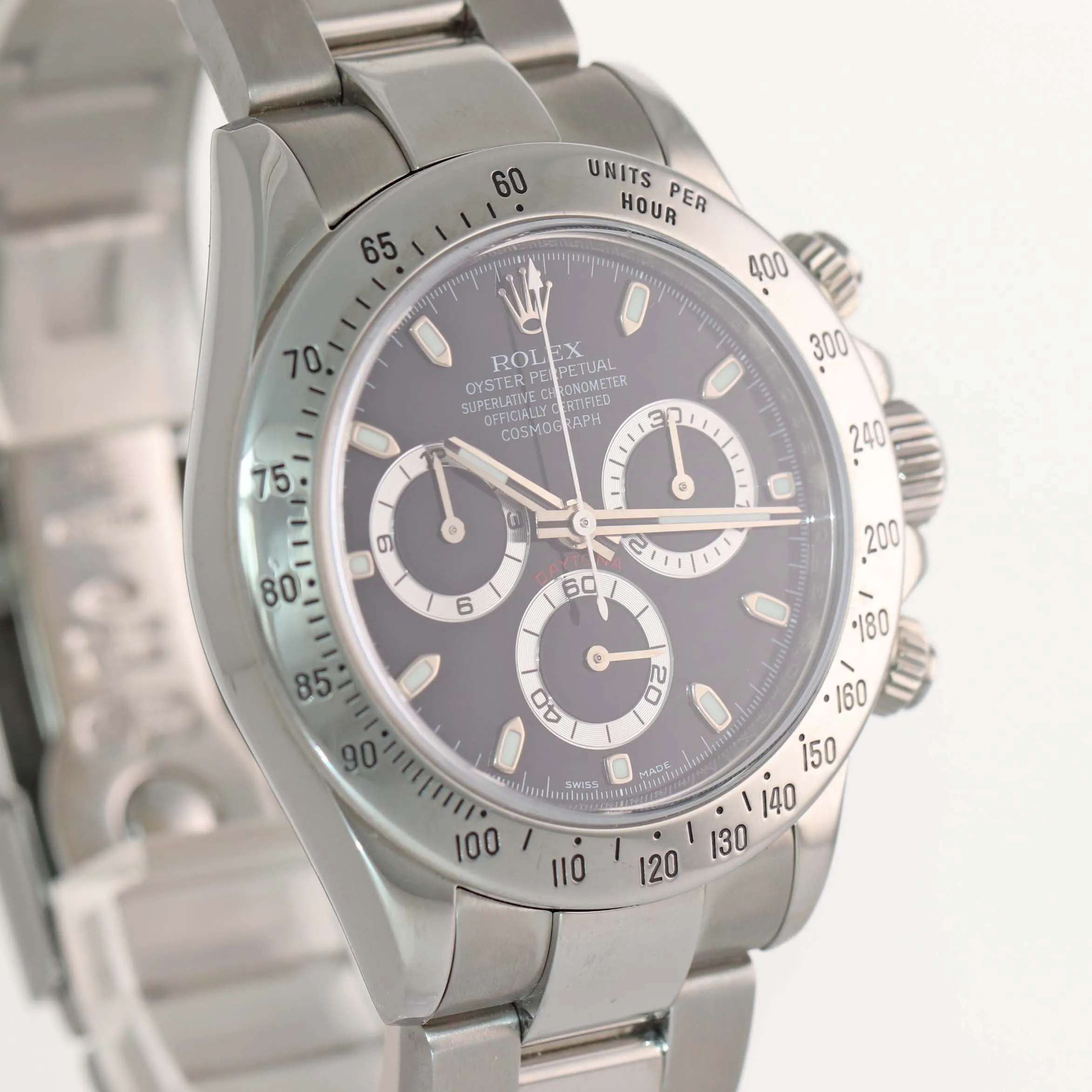 2009 MINT Rolex Daytona Cosmograph 116520 Black Steel Engraved Rehaut Watch Box