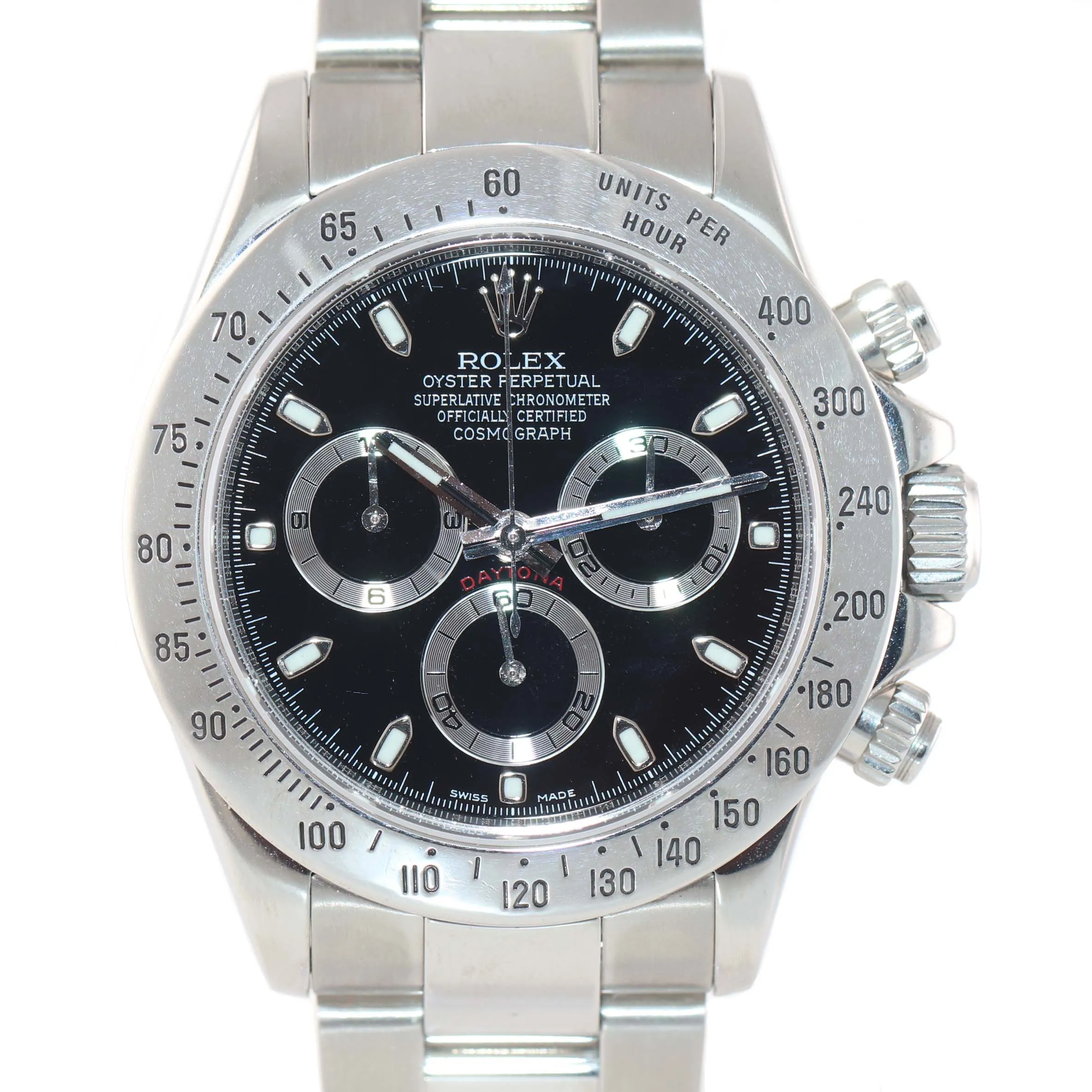 2009 MINT Rolex Daytona Cosmograph 116520 Black Steel Engraved Rehaut Watch Box