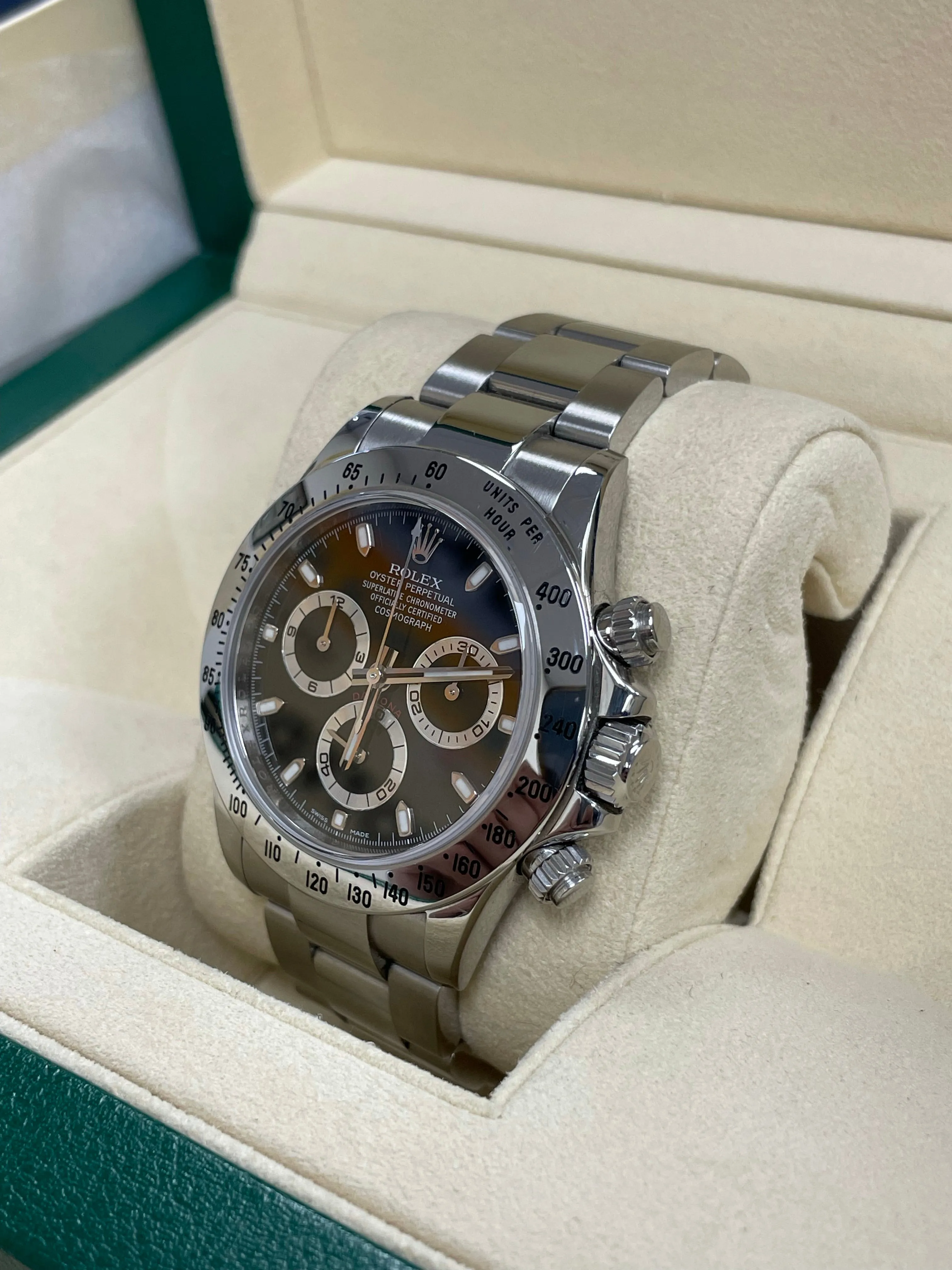 2014 Rolex Daytona Cosmograph CHROMALIGHT Black Steel 40mm Watch 116520