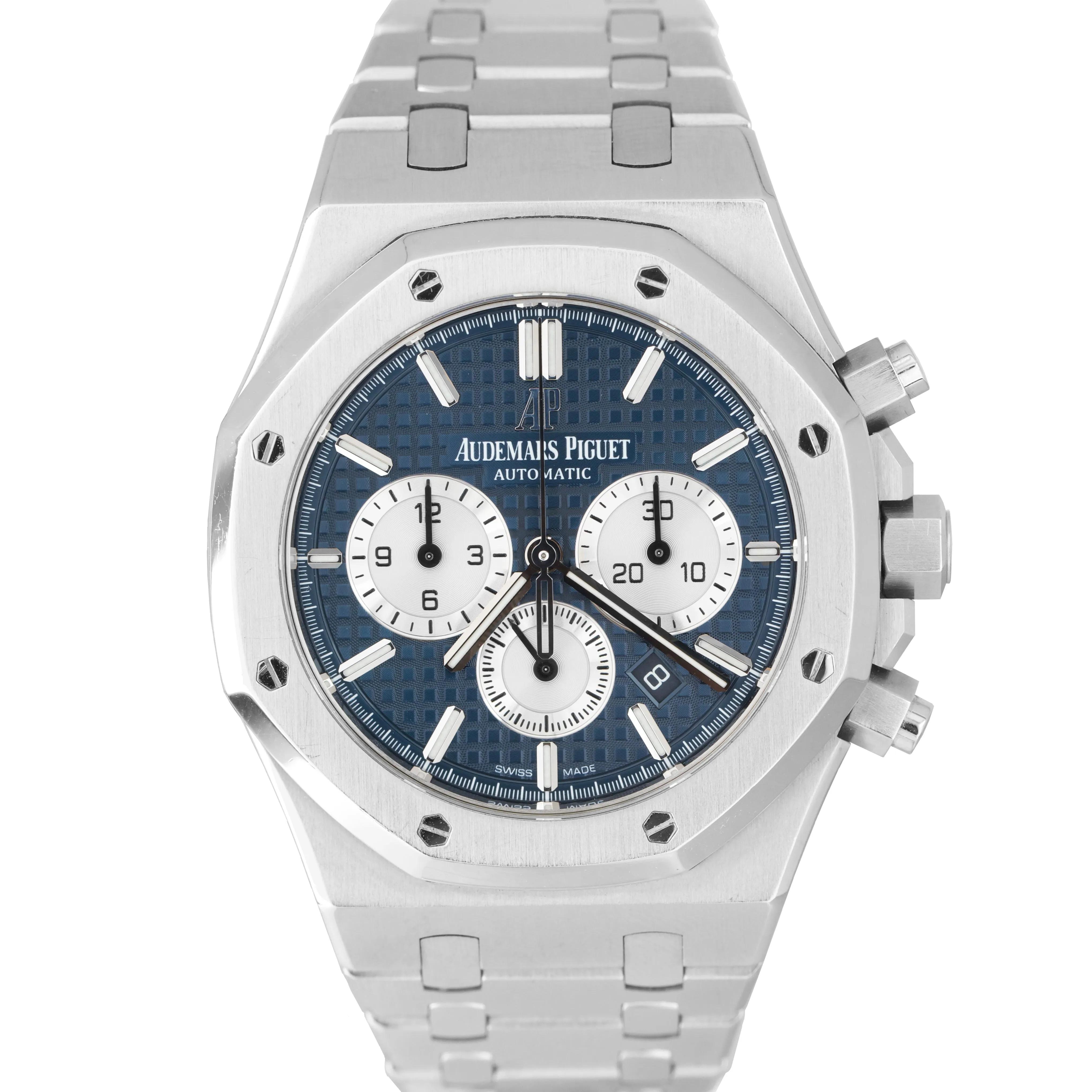 2017 Audemars Piguet Royal Oak Chronograph Blue Silver 41mm Stainless 26331 ST