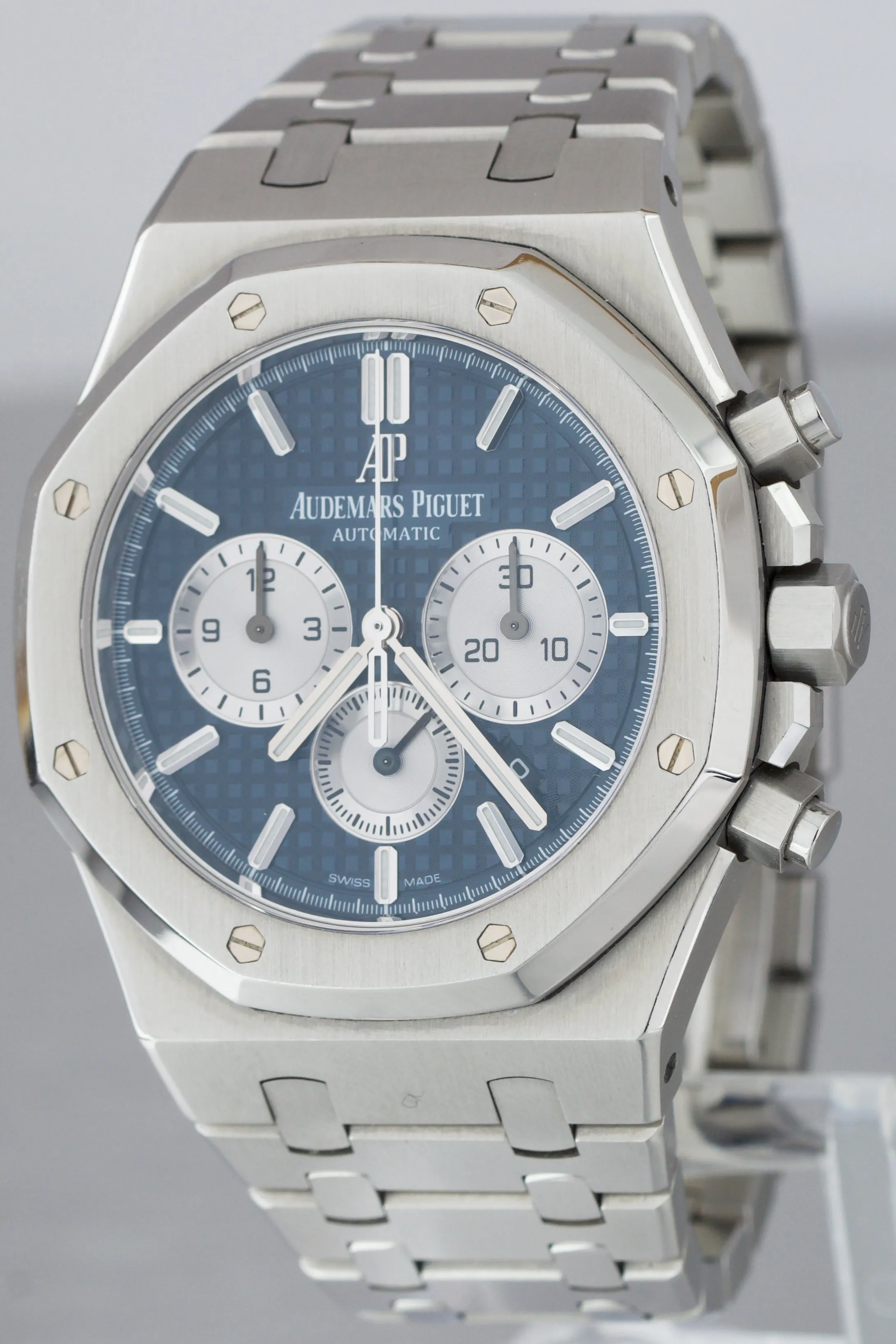 2017 Audemars Piguet Royal Oak Chronograph Blue Silver 41mm Stainless 26331 ST