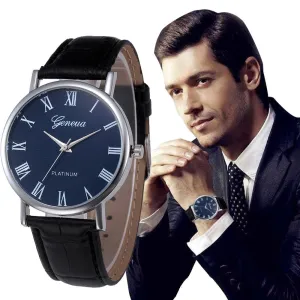2019 Retro Design Leather Band Analog Alloy Quartz Wrist Watch mens watches top brand luxury mens watches relogio masculino