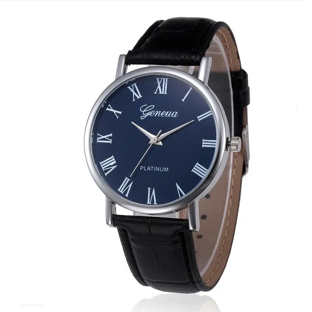 2019 Retro Design Leather Band Analog Alloy Quartz Wrist Watch mens watches top brand luxury mens watches relogio masculino