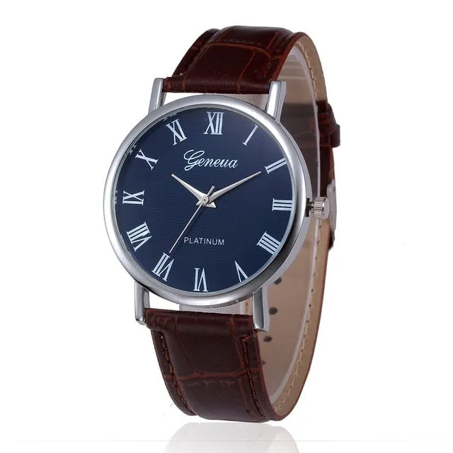 2019 Retro Design Leather Band Analog Alloy Quartz Wrist Watch mens watches top brand luxury mens watches relogio masculino