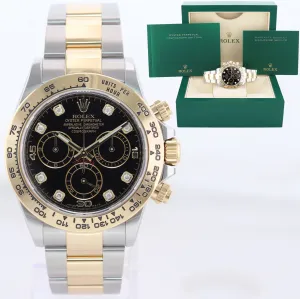 2022 BLACK DIAMOND 116503 Rolex Daytona Two Tone Steel and Gold Watch Box