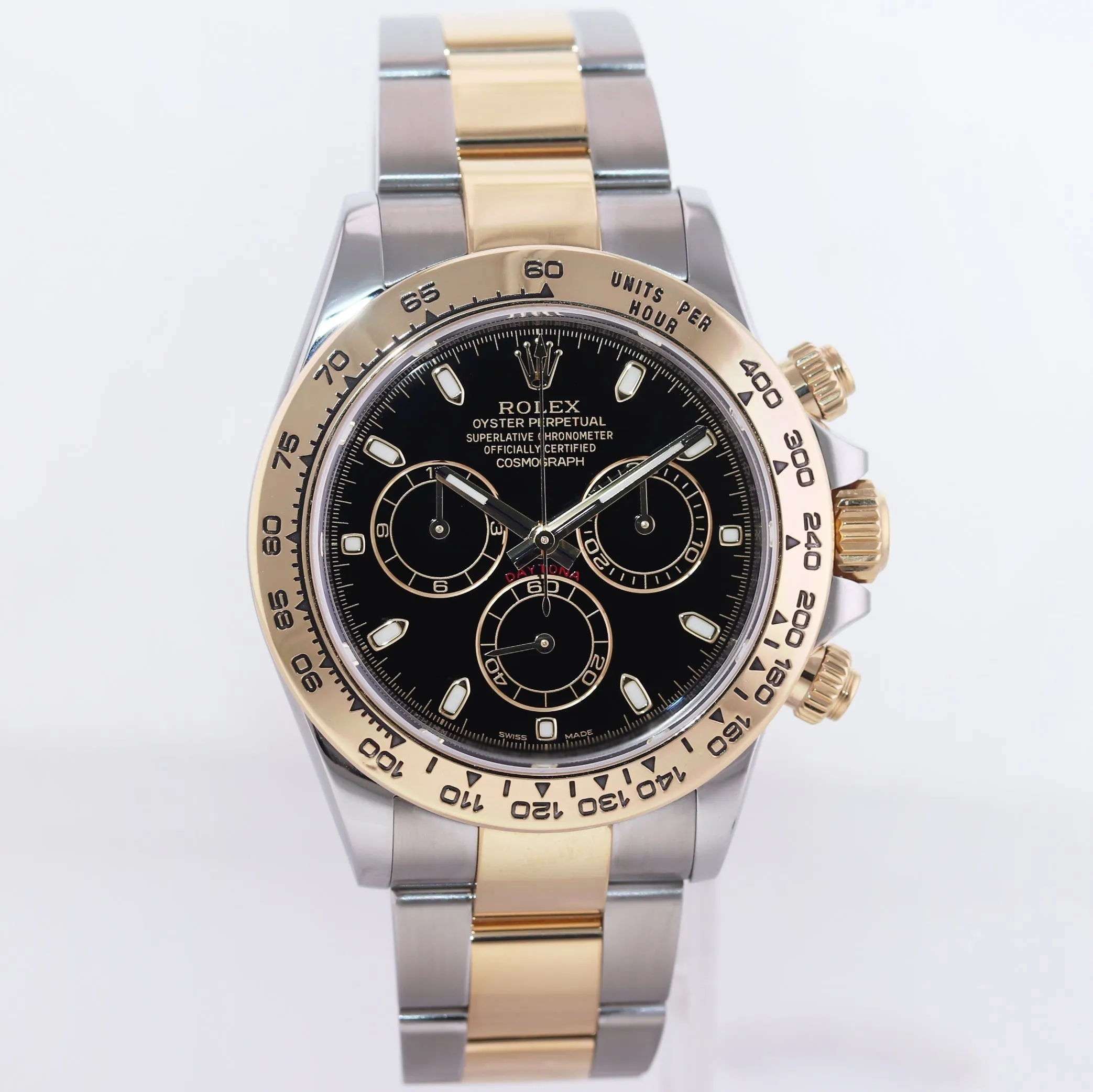 2022 MINT Rolex Daytona Cosmograph 116503 Black Two Tone Yellow Gold Watch Box