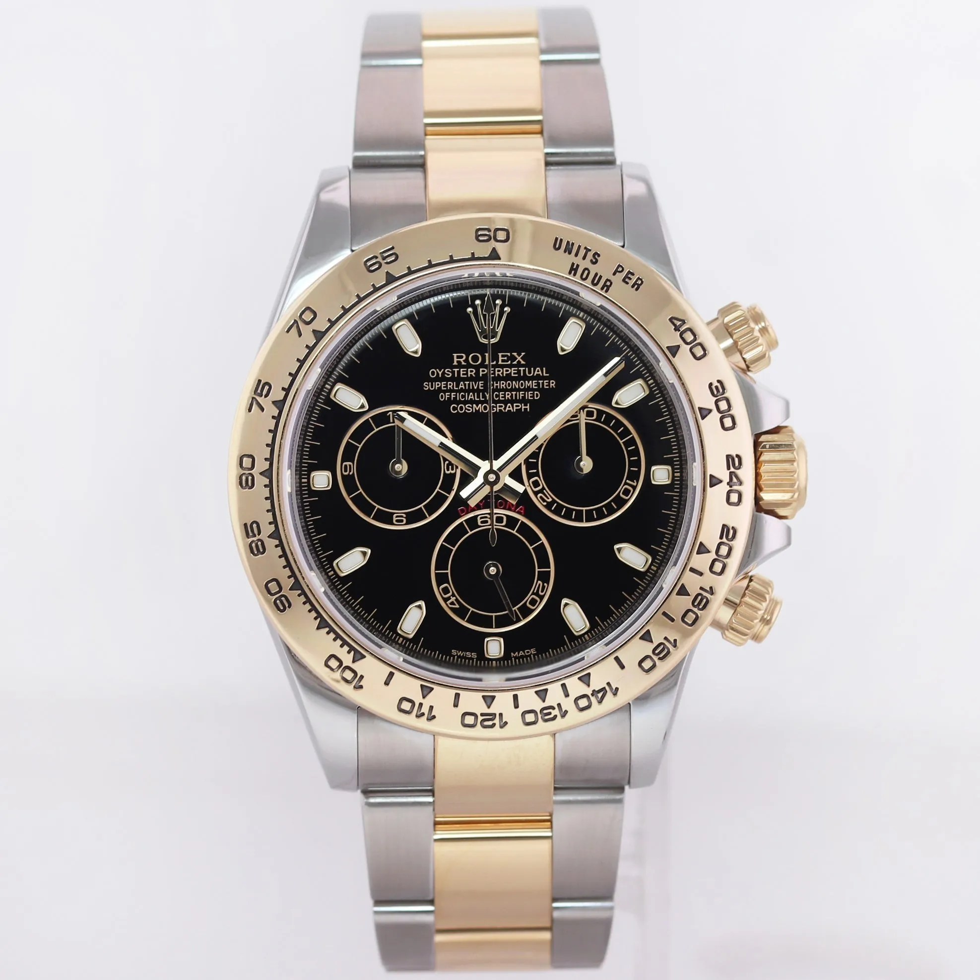 2022 MINT Rolex Daytona Cosmograph 116503 Black Two Tone Yellow Gold Watch Box