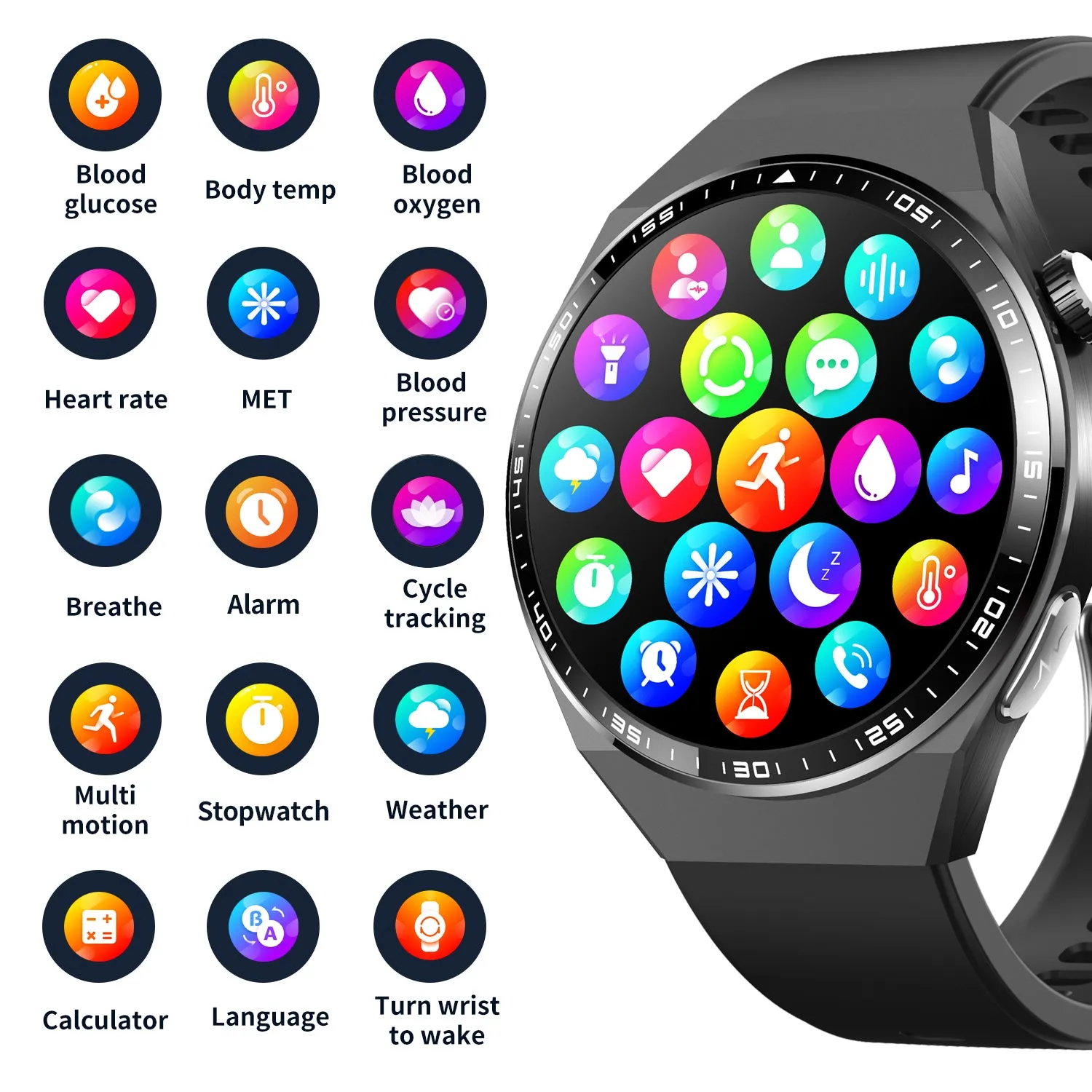 2024 New Accurate Measure ECG PPG Smart Watch Men Full Touch Screen Sport Fitness Watches Bluetooth For Android ios Smartwatch