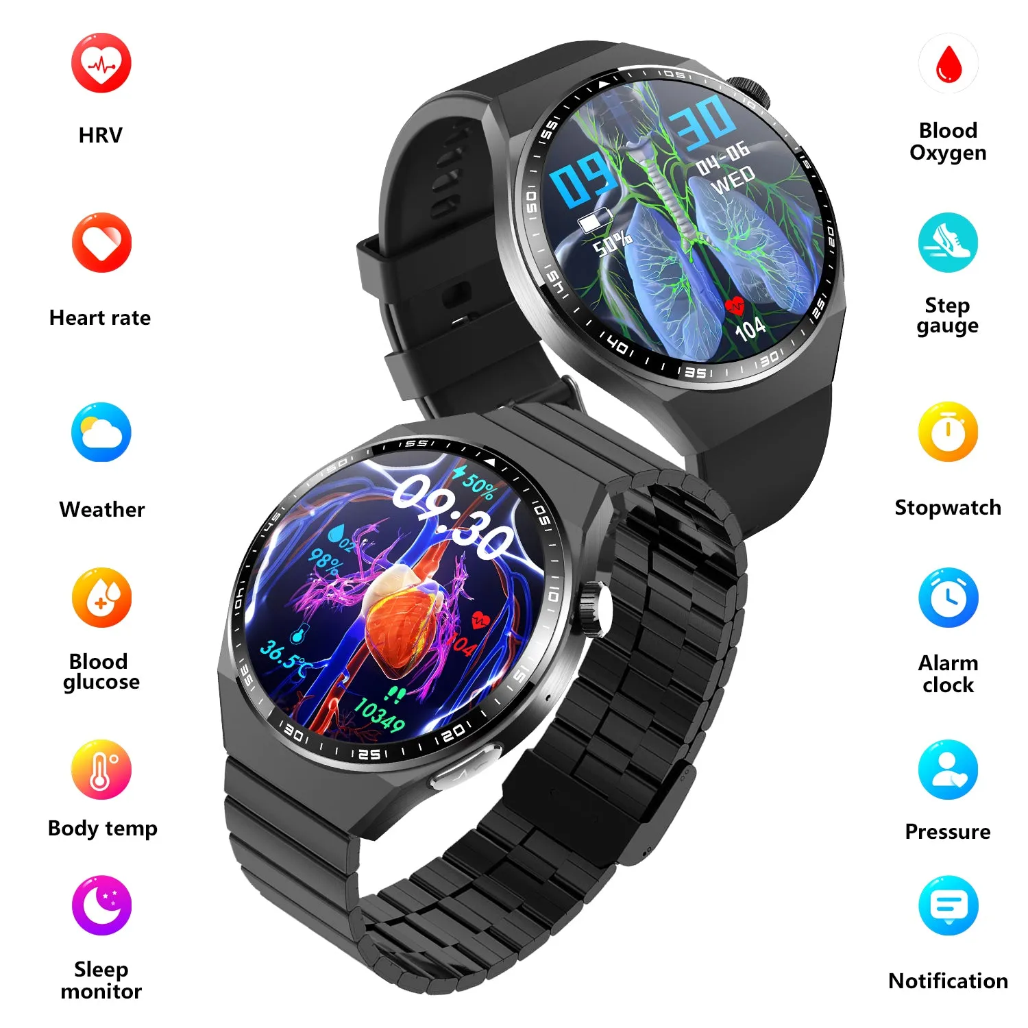 2024 New Accurate Measure ECG PPG Smart Watch Men Full Touch Screen Sport Fitness Watches Bluetooth For Android ios Smartwatch