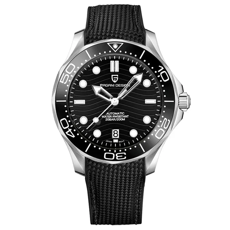2024 New  Wave Men Mechanical Watch Luxury Automatic Watch for Men NH35 Sapphire Crystal Dive Wristwatch Clock Man