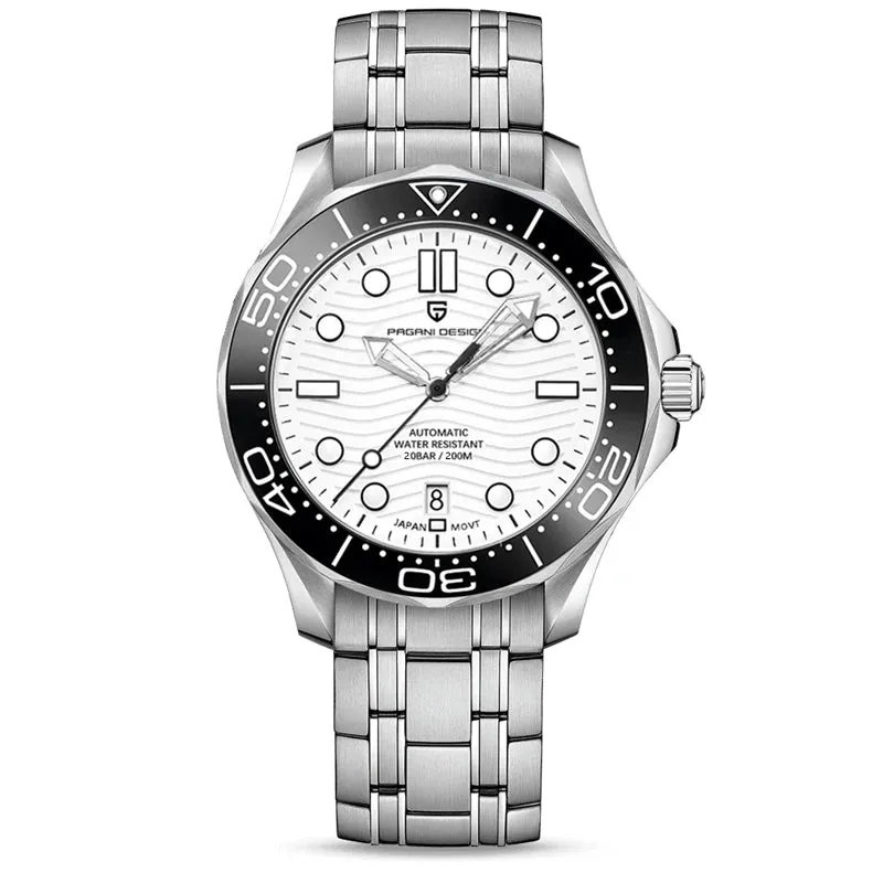2024 New  Wave Men Mechanical Watch Luxury Automatic Watch for Men NH35 Sapphire Crystal Dive Wristwatch Clock Man