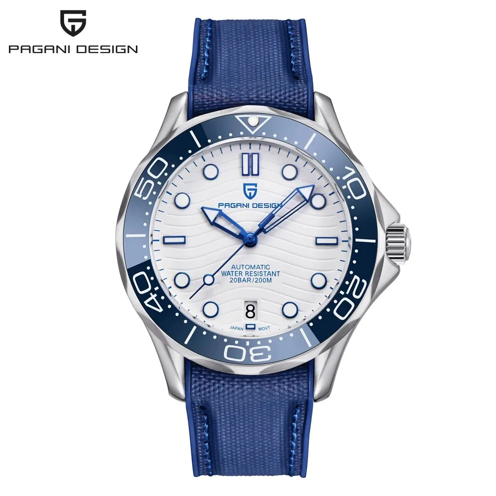 2024 New  Wave Men Mechanical Watch Luxury Automatic Watch for Men NH35 Sapphire Crystal Dive Wristwatch Clock Man
