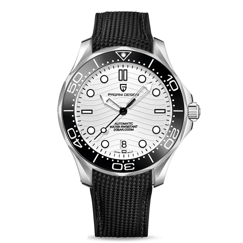 2024 New  Wave Men Mechanical Watch Luxury Automatic Watch for Men NH35 Sapphire Crystal Dive Wristwatch Clock Man
