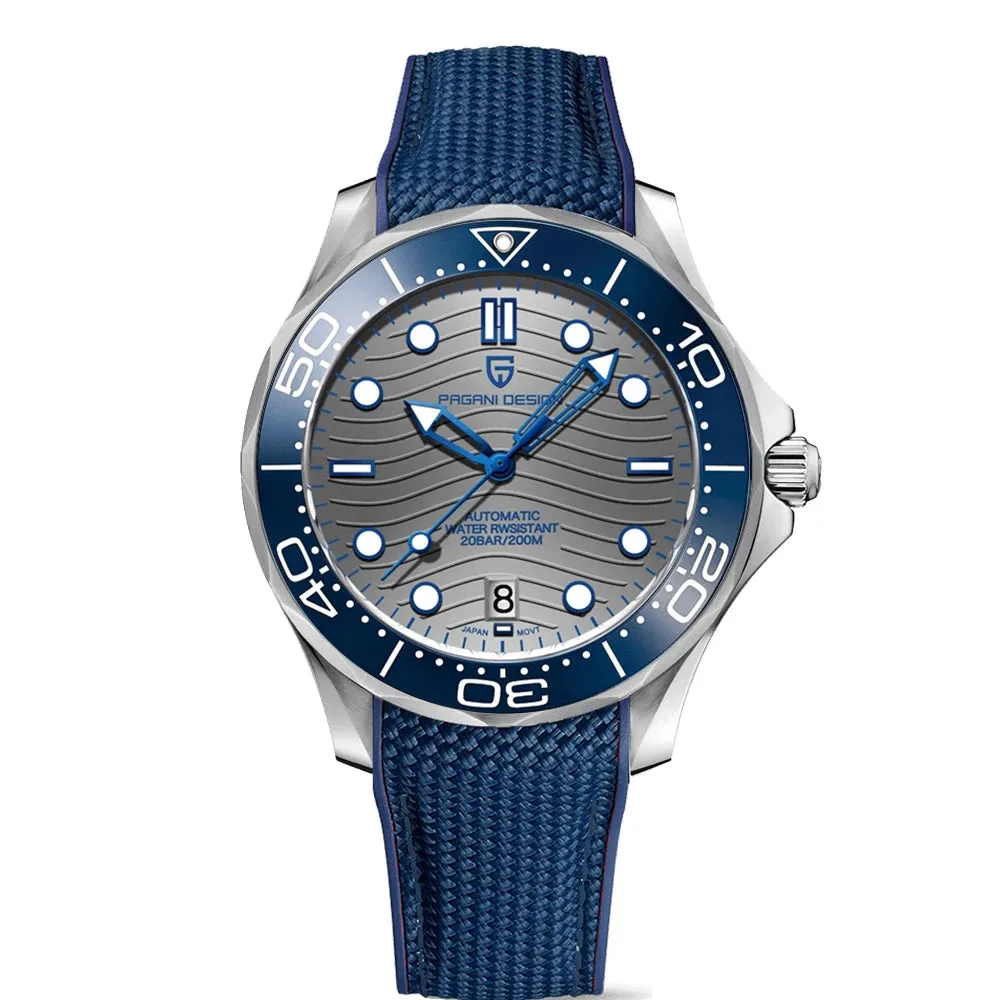 2024 New  Wave Men Mechanical Watch Luxury Automatic Watch for Men NH35 Sapphire Crystal Dive Wristwatch Clock Man