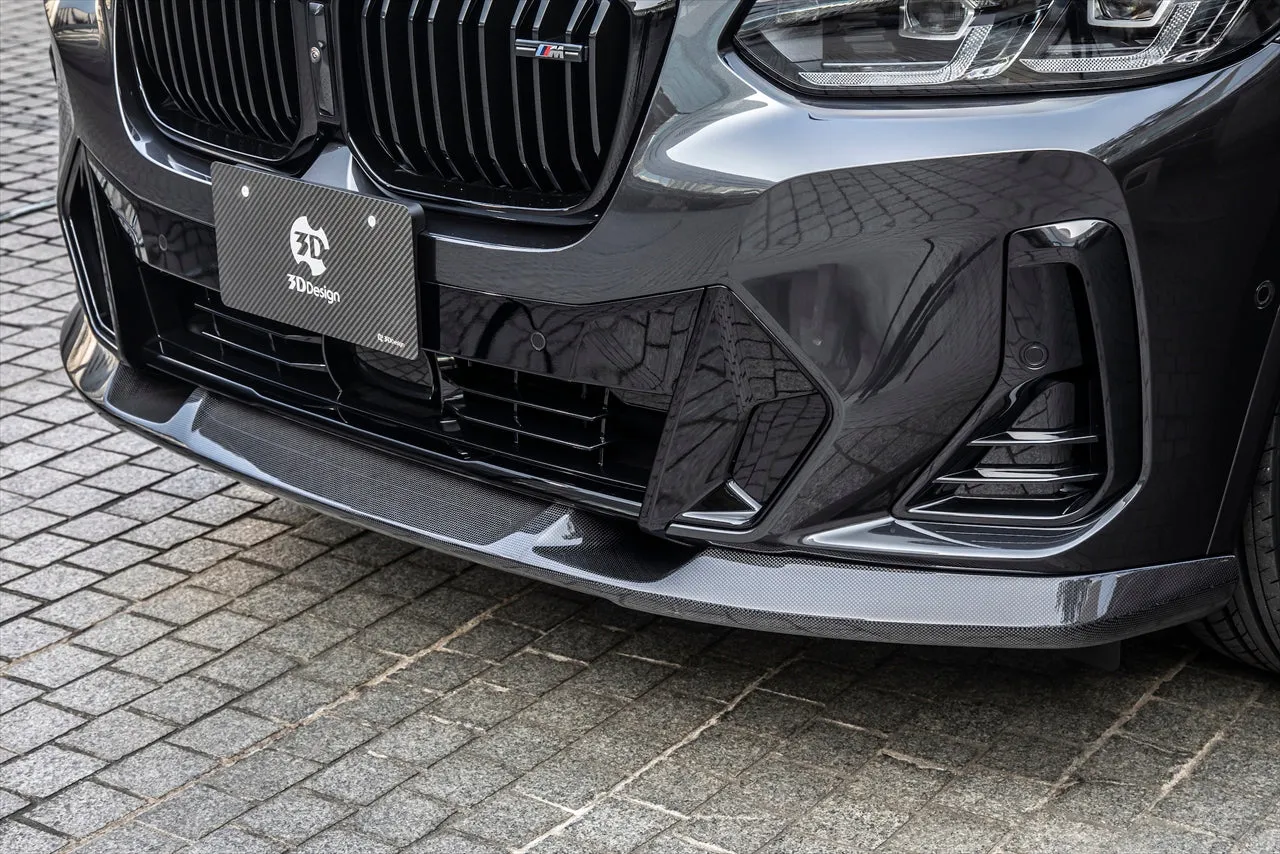 3D Design G01 X3 / G02 X4 LCI M-Sport Carbon Front Lip