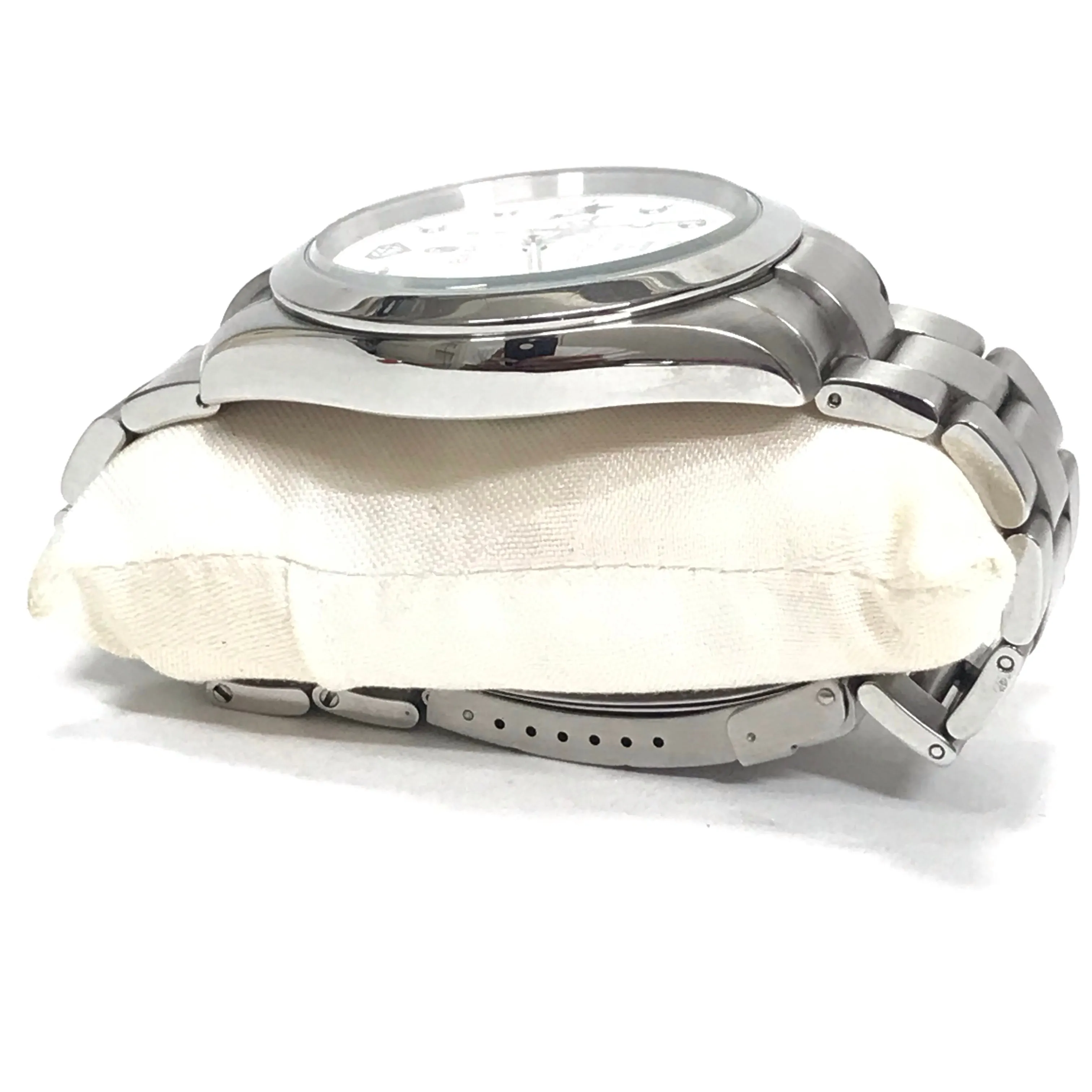 A Bathing Ape Bape Big Face Bapex Watch SIlver/White