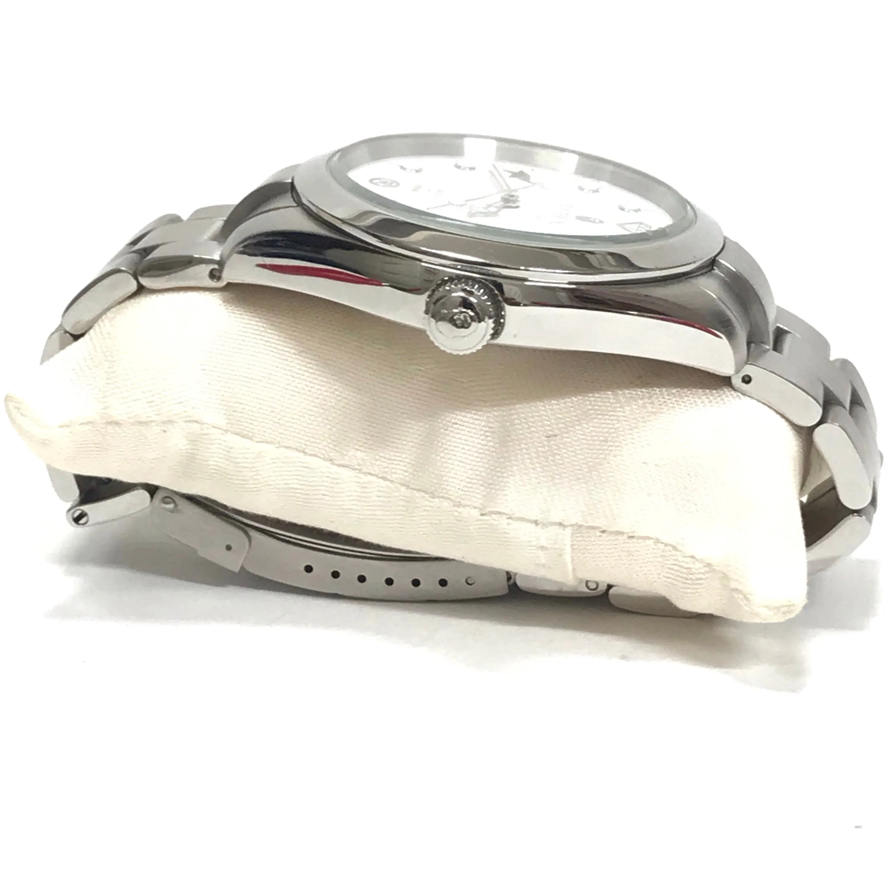 A Bathing Ape Bape Big Face Bapex Watch SIlver/White