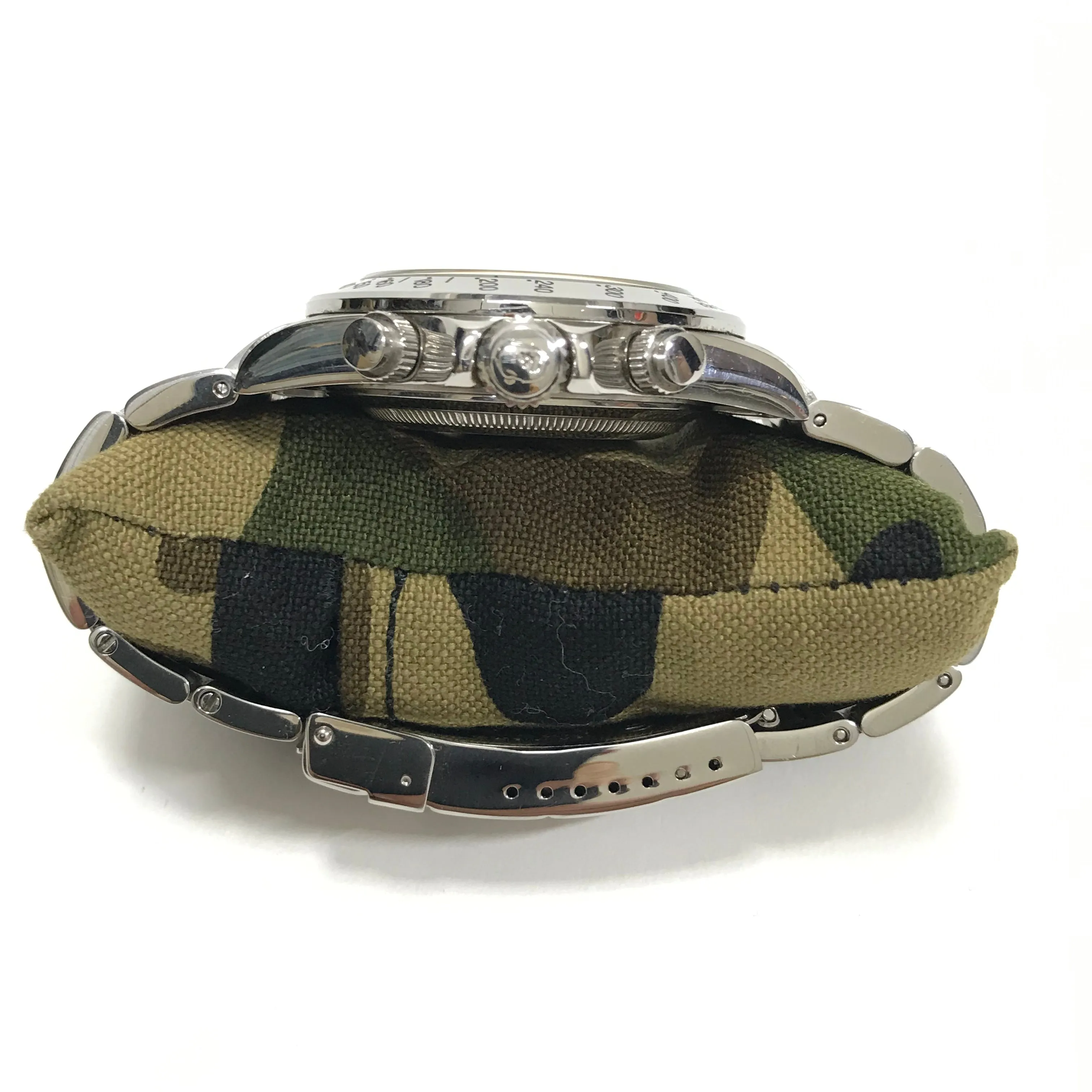 A Bathing Ape Bape Type 3 'Daytona' Bapex Watch Silver/Black
