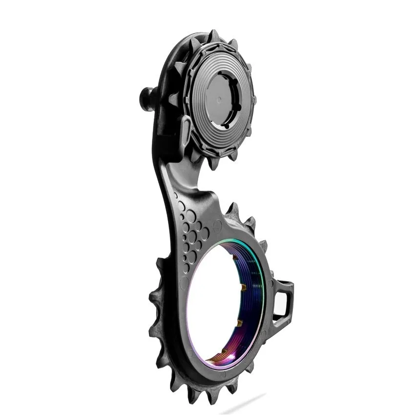 absoluteBLACK HOLLOWcage Carbon Derailleur Cage (for Shimano) - Black/Oil Slick