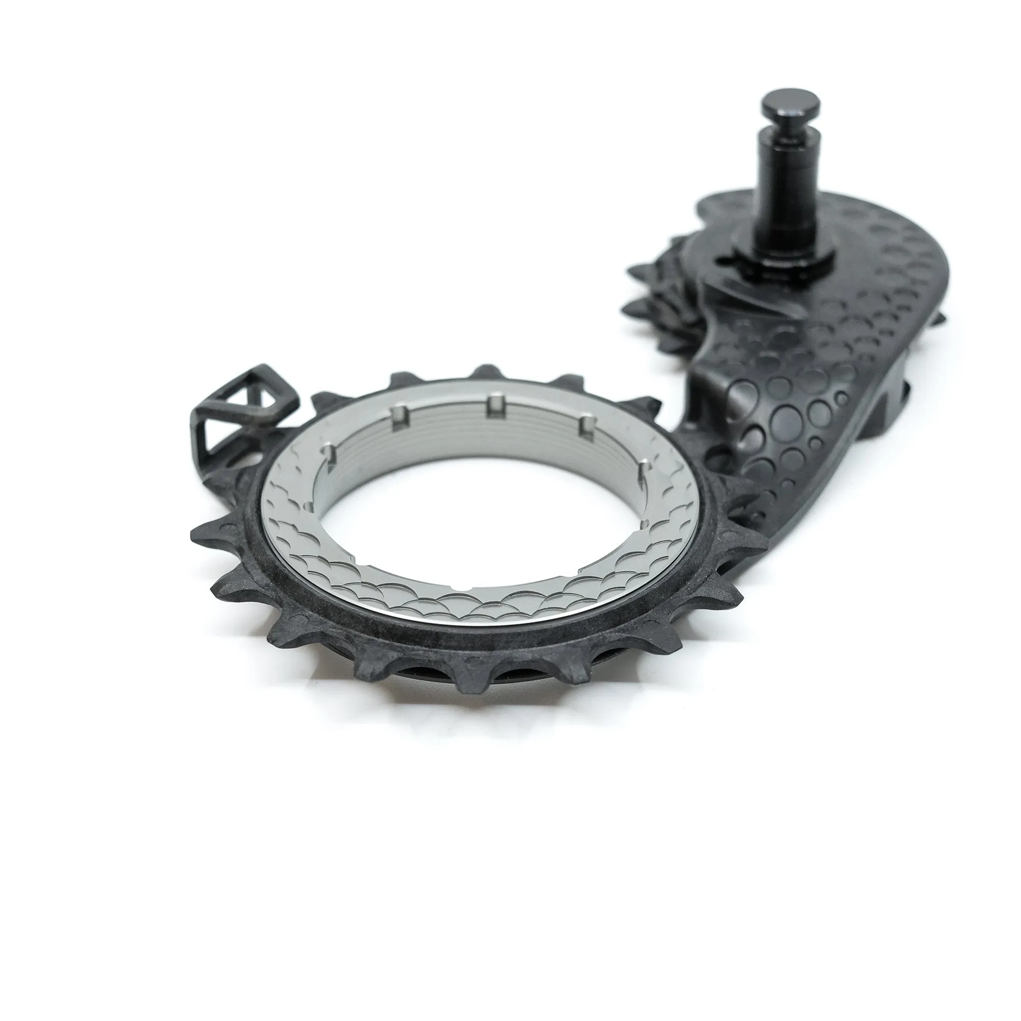 absoluteBLACK HOLLOWcage Carbon Derailleur Cage (for Shimano) - Black/Titanium Grey